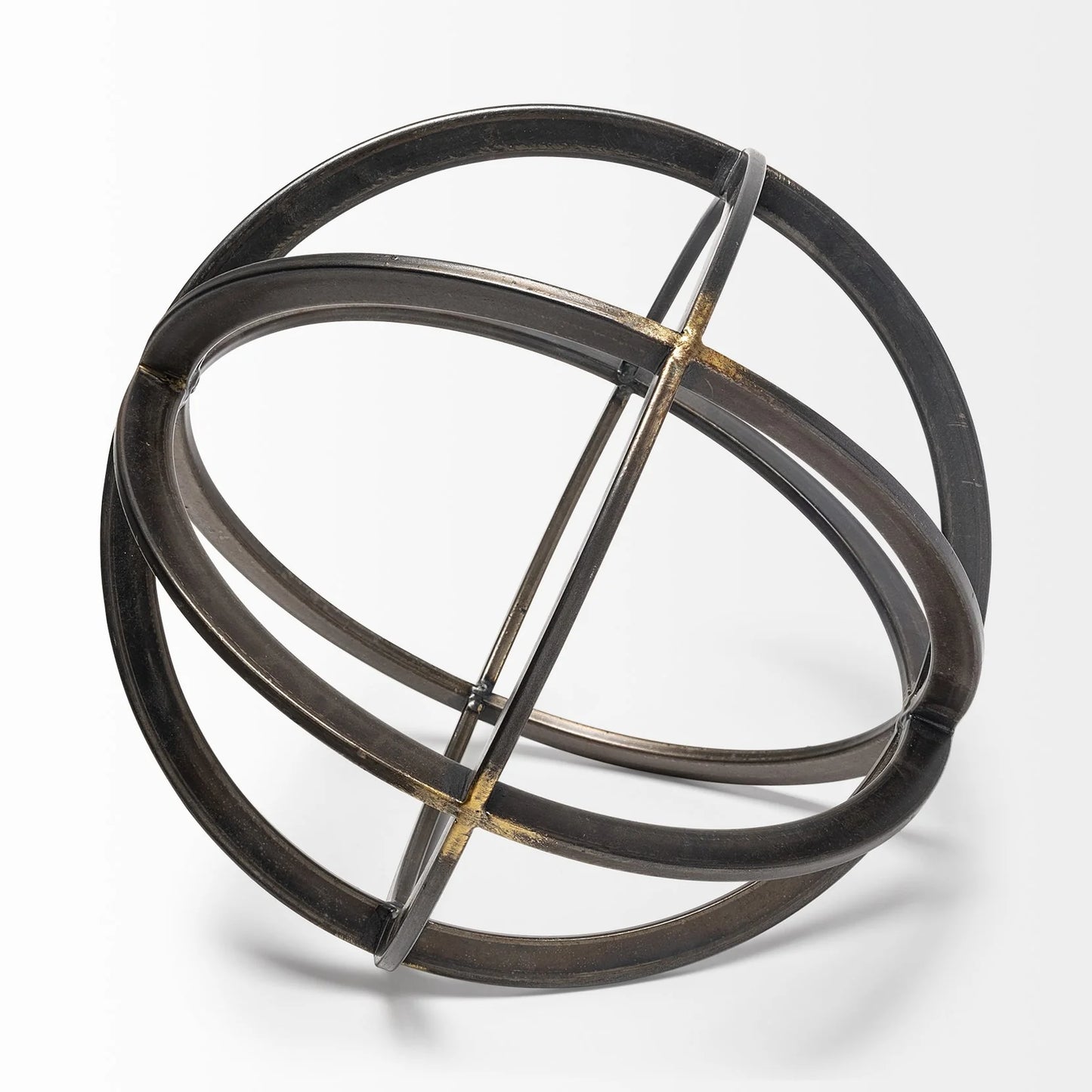 Galenna III Large Decorative Orb - 10L x 10W Black Metal Design for Stylish Home Accents