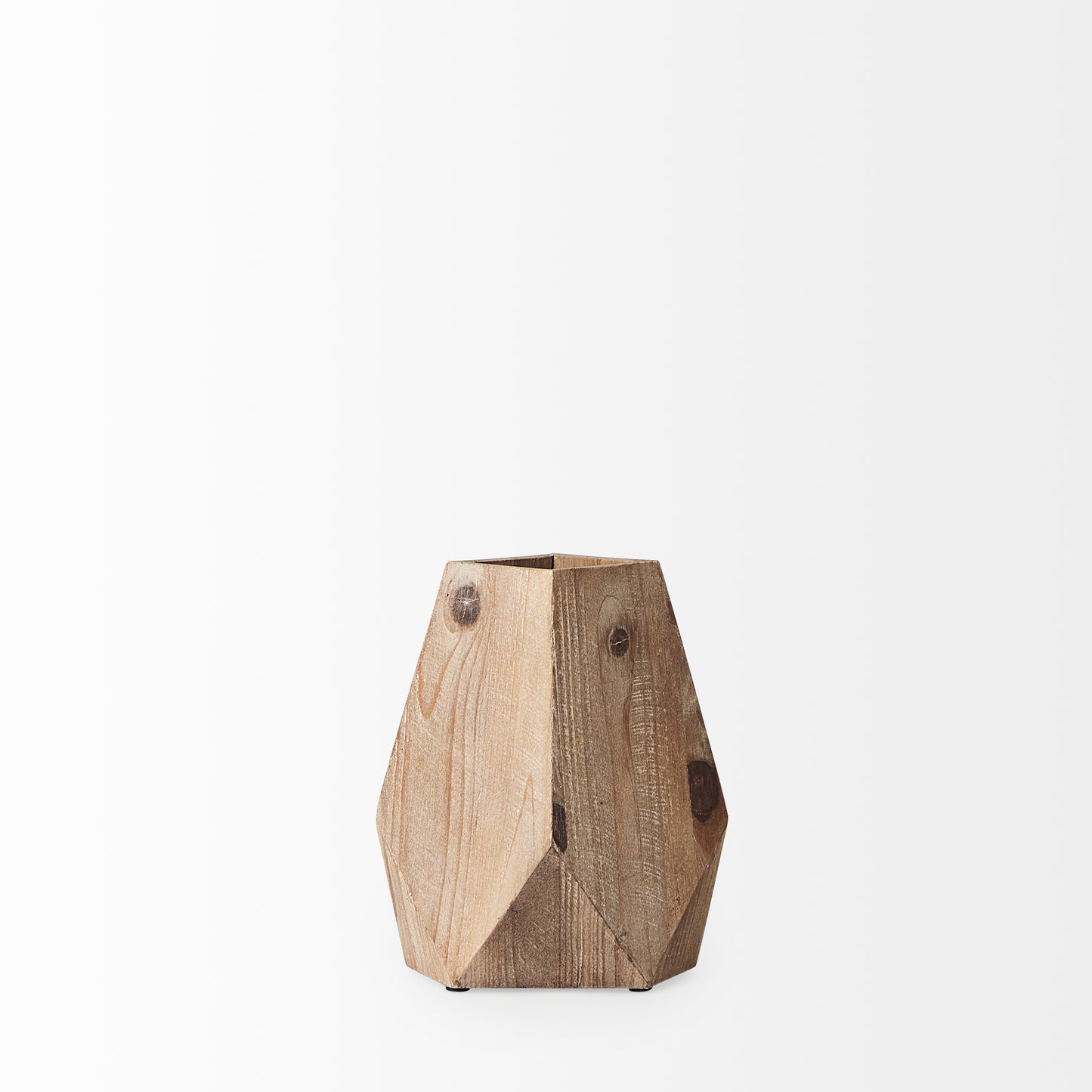 Allen Natural Brown Wood Oval Vase – Unique Tapered Design Perfect for Stylish Home Décor Grouping