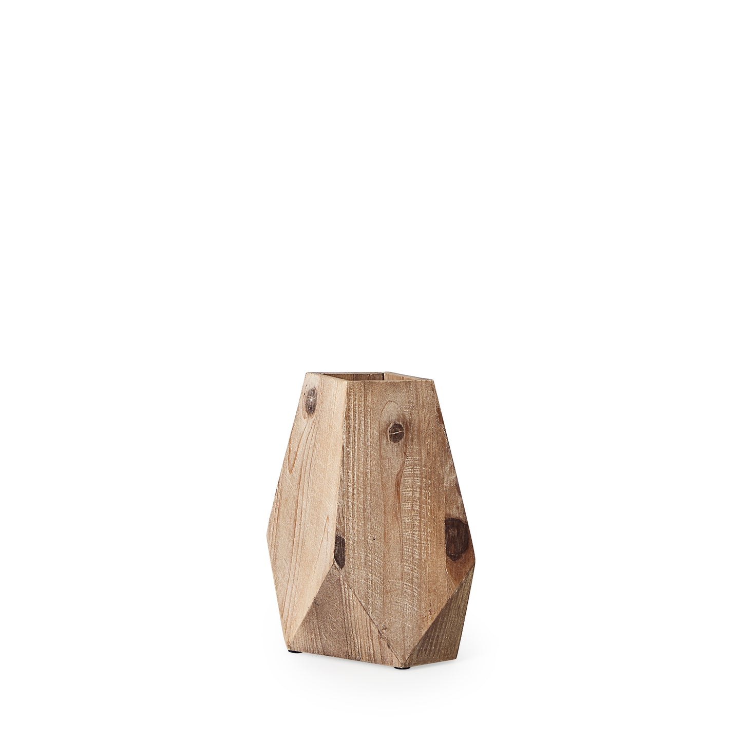 Allen Natural Brown Wood Oval Vase – Unique Tapered Design Perfect for Stylish Home Décor Grouping