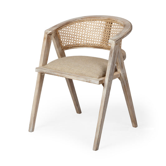 Tabitha I Dining Chair β Blonde Wooden Frame with 100% Polyester Upholstered Seat