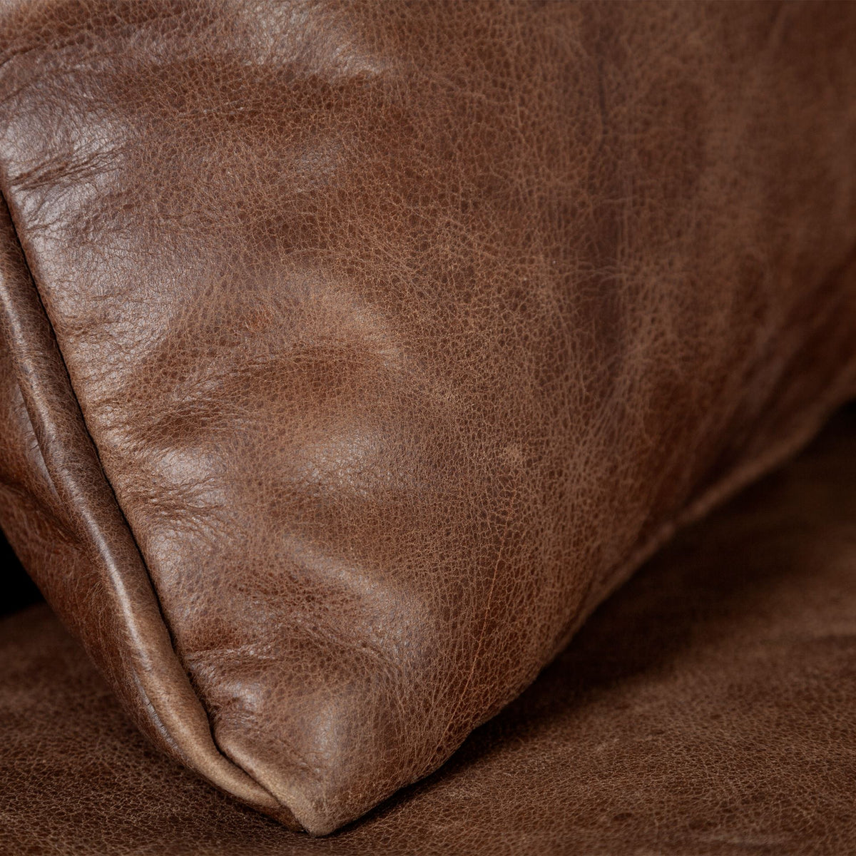 Cochrane Brown Leather Three Seater Sofa