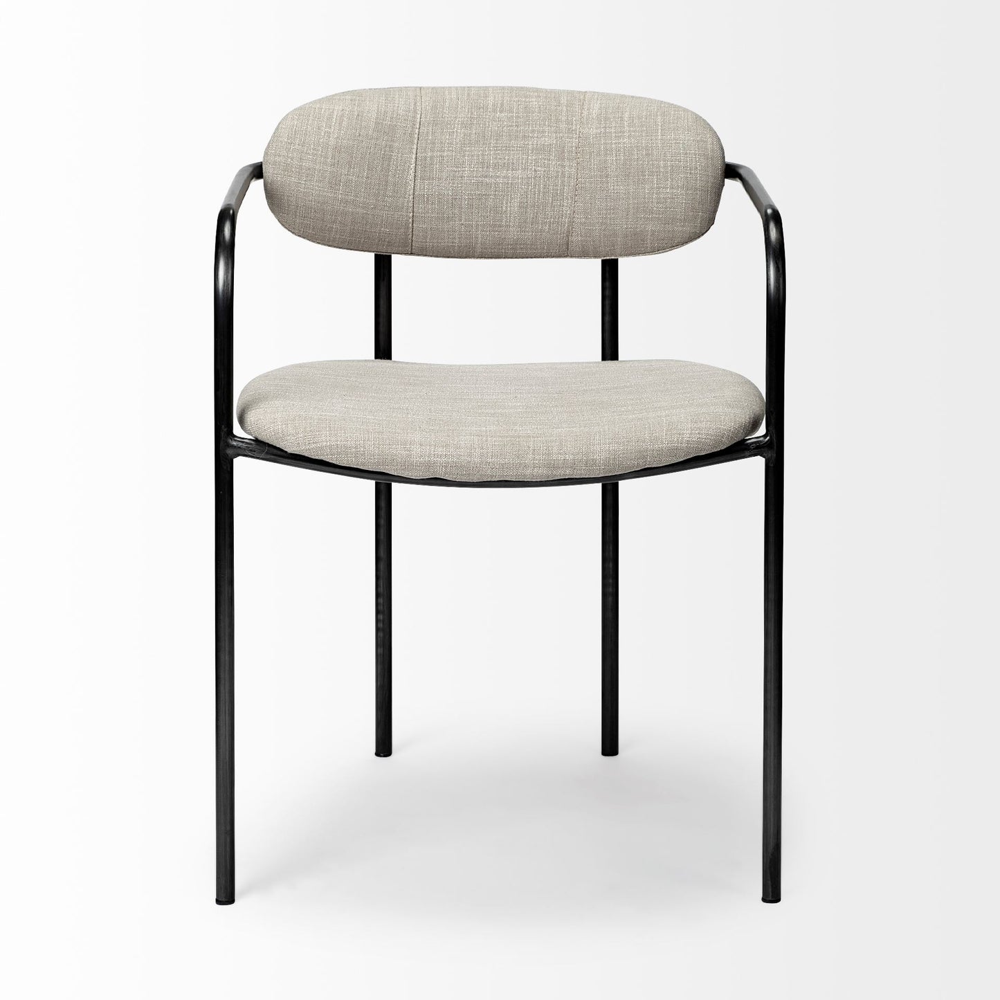 Parker I Cream Fabric Seat Dining Chair - Set of 2, Elegant and Modern Seating