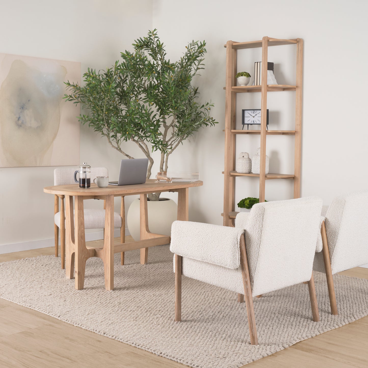 Taylin Light Brown Solid Wood Desk - Stylish and Durable Home Office Furniture
