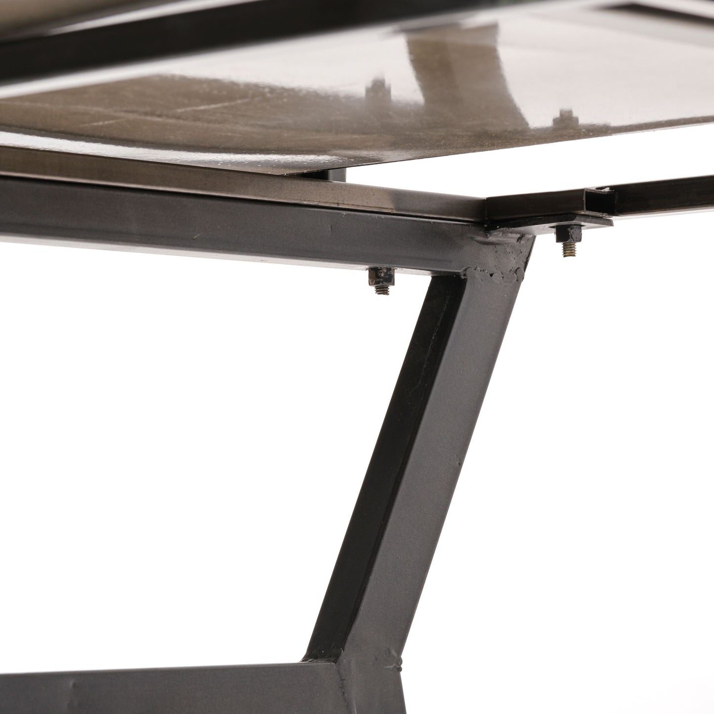 Vince Black Metal Desk with Gold Accents - 3 Drawer Office Furniture for a Stylish Workspace