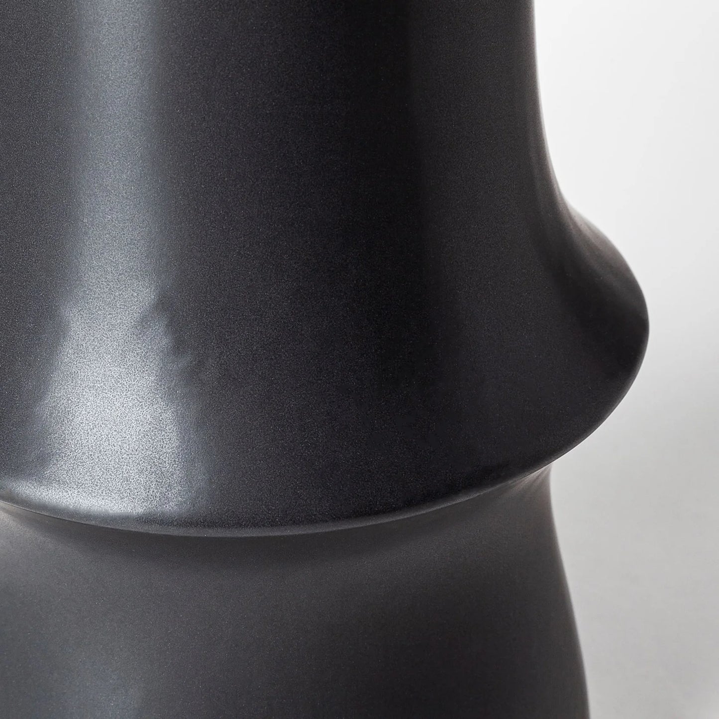 Laforge III Matte Black Ceramic Vase - Unique Design, Stylish Home Decor, Perfect for Any Setting