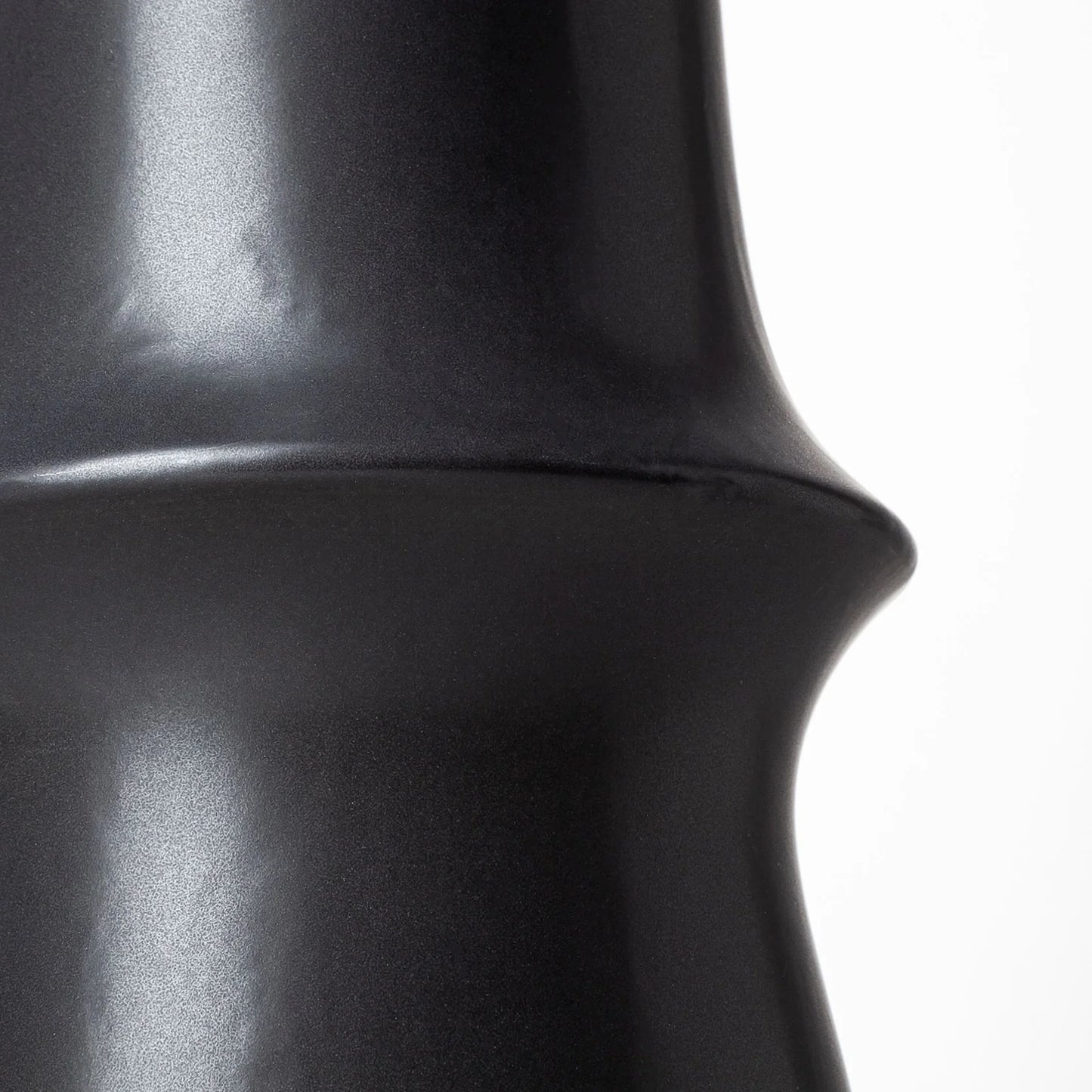 Laforge III Matte Black Ceramic Vase - Unique Design, Stylish Home Decor, Perfect for Any Setting