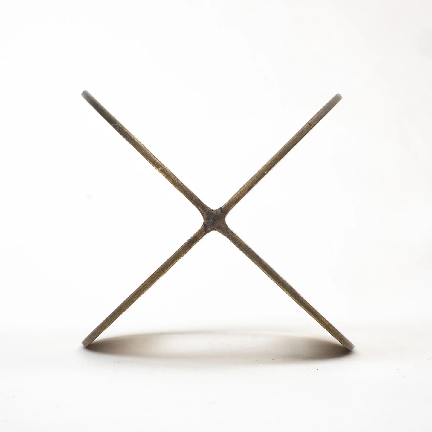 Cusco Geometric Decorative Object - 5L x 5W Antiqued Gold Metal Accent for Stylish Home Decor