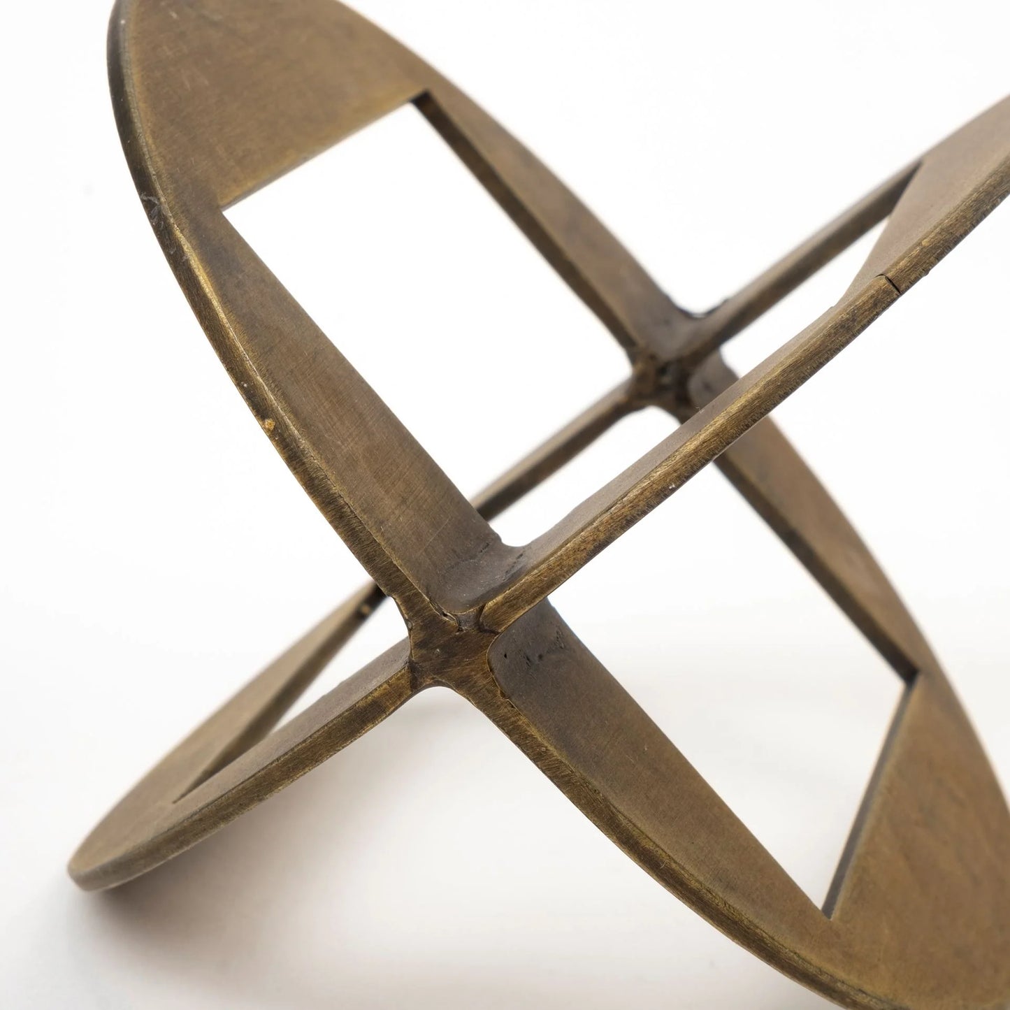 Cusco Geometric Decorative Object - 5L x 5W Antiqued Gold Metal Accent for Stylish Home Decor