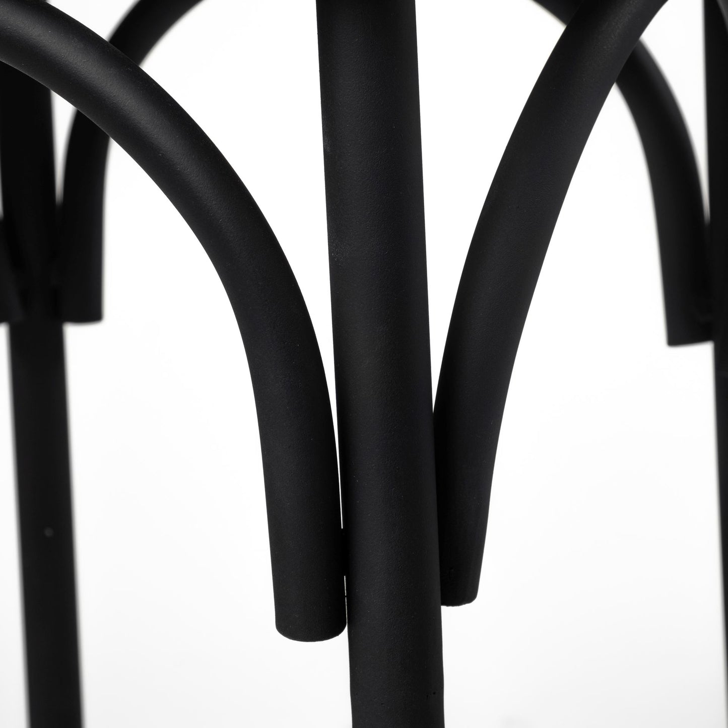 Etienne I Black Solid Wood Seat with Black Iron Frame Dining Chair - Set of 2, Modern and Durable Seating