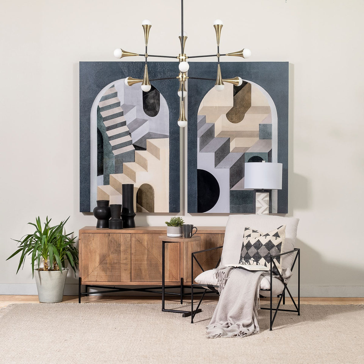 Cairo Brown Solid Wood Sideboard