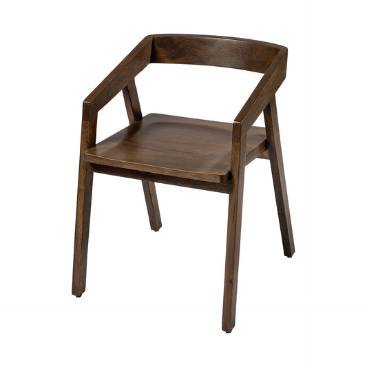 Nicholas I Onyx Brown Solid Wood Dining Chair - Elegant and Durable Dining Seating