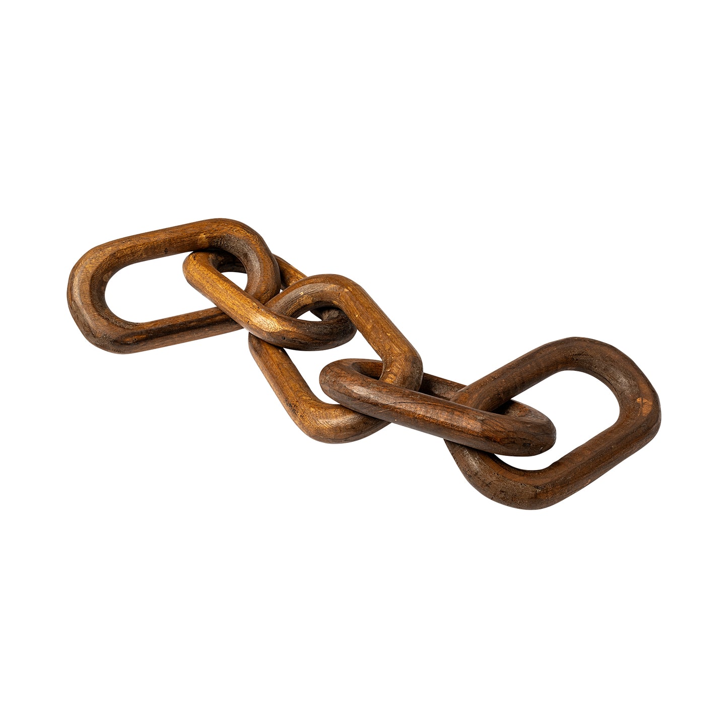 Alix Handcrafted 5-Link Wooden Chain - Elegant Mango Wood Design for Unique Home Decor Accent