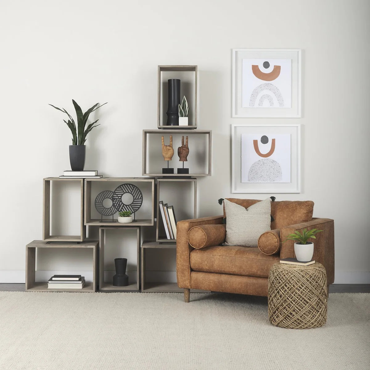 Laforge III Matte Black Ceramic Vase - Unique Design, Stylish Home Decor, Perfect for Any Setting