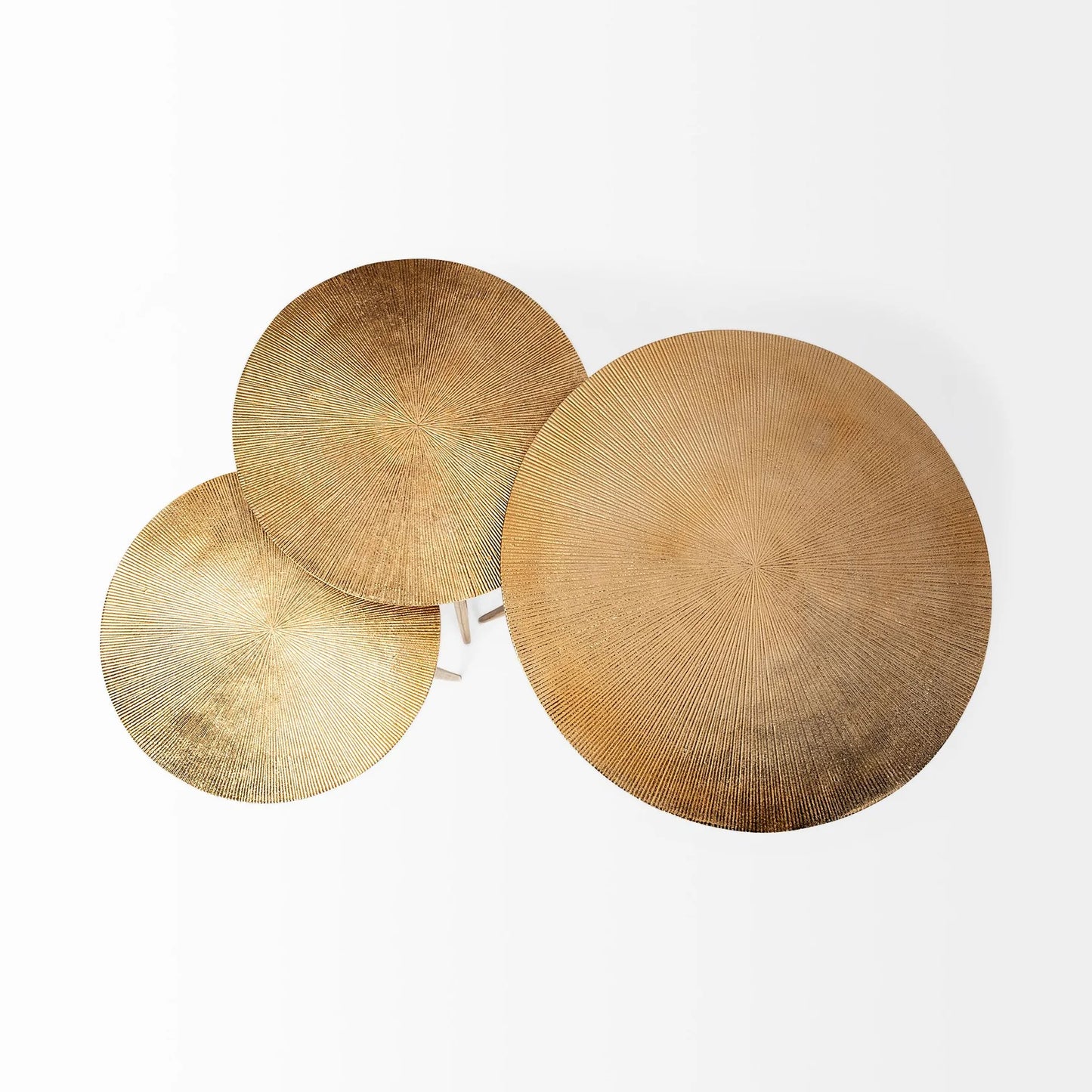 Reva Accent Table: Elegant Antiqued-Gold Round Design with Spindle Legs, Perfect for Modern Spaces