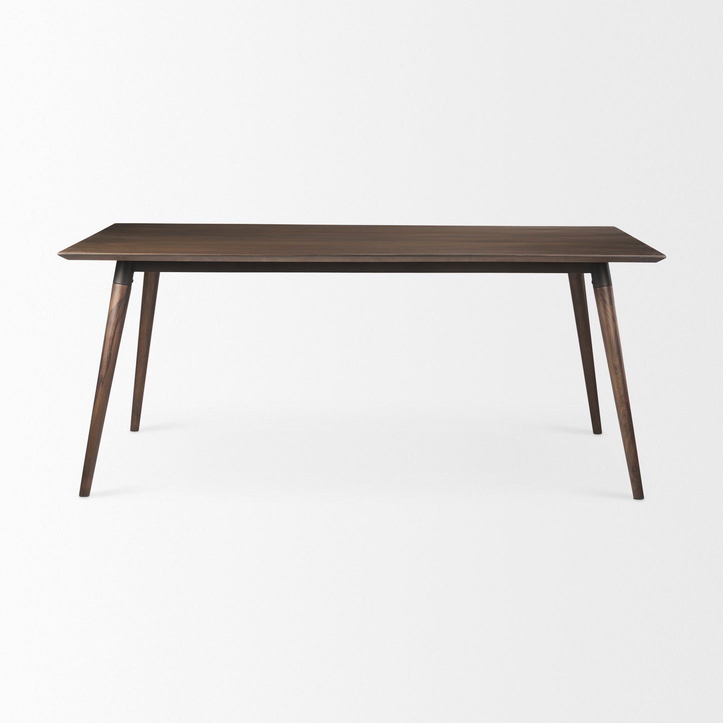 Nicholas II 72x39 Brown Solid Wood Dining Table with Metal and Wood Legs