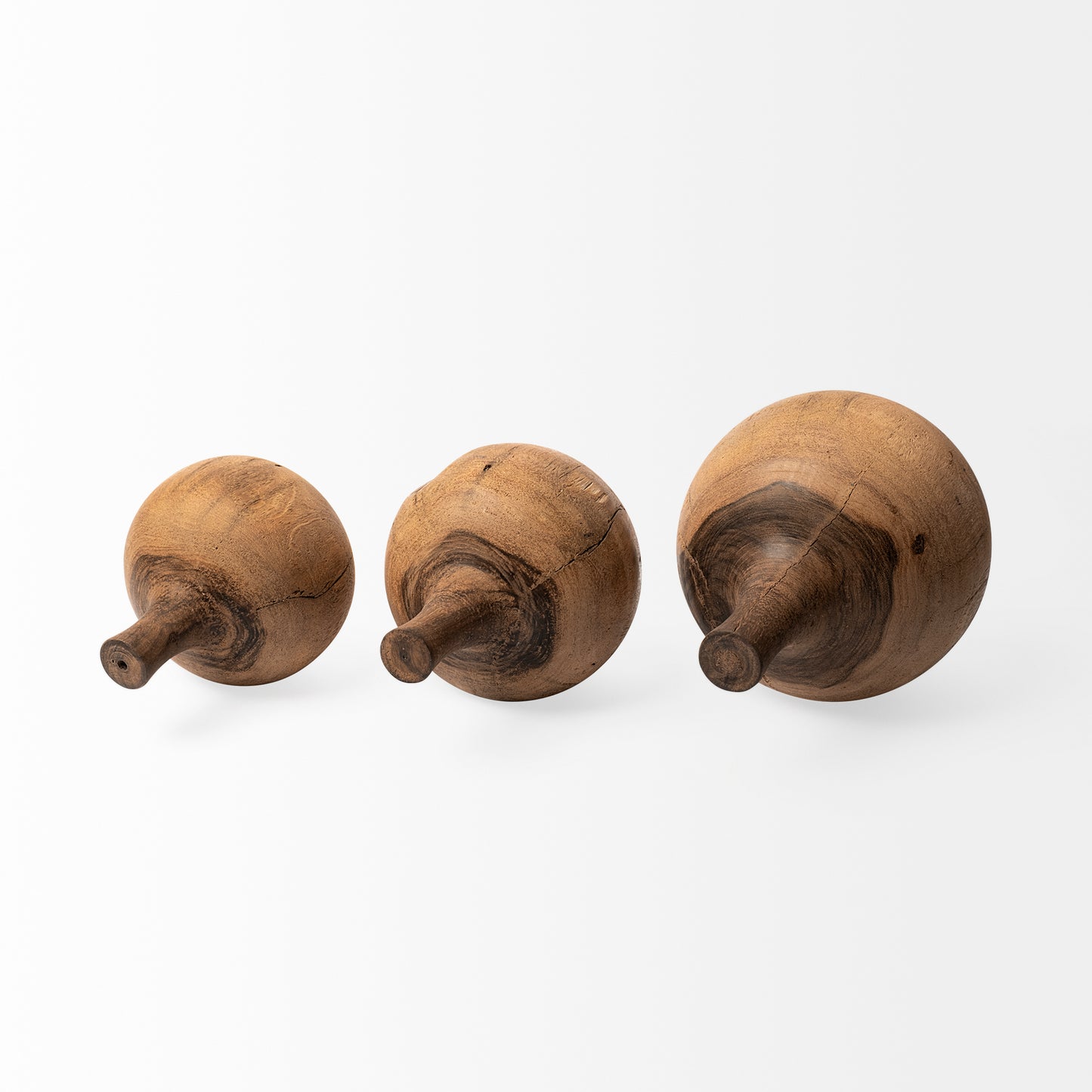 Afra Small Solid Wood Vase - Elegant Decorative Object for Stylish Home Décor & Unique Gifts