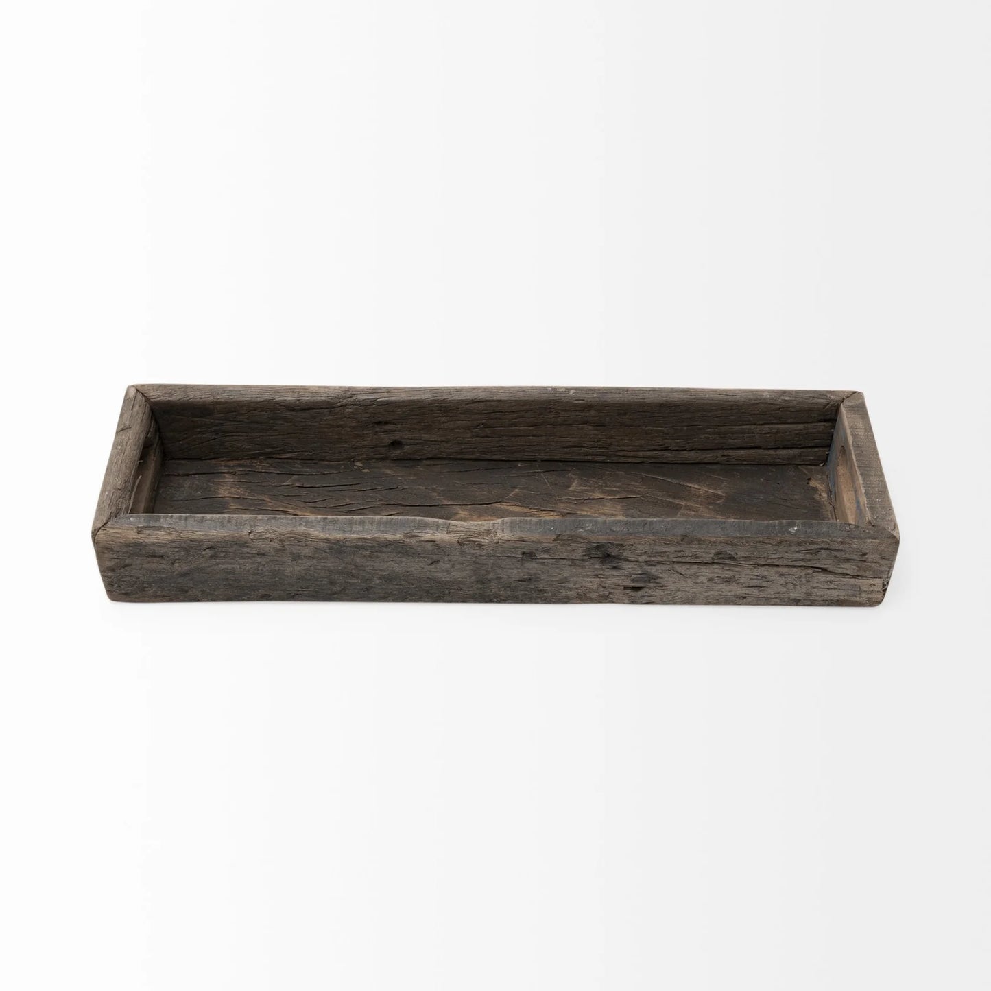 Vernon Small 24L x 7W Brown Reclaimed Wood Tray β Eco-Friendly, Rustic Charm for Stylish Decor