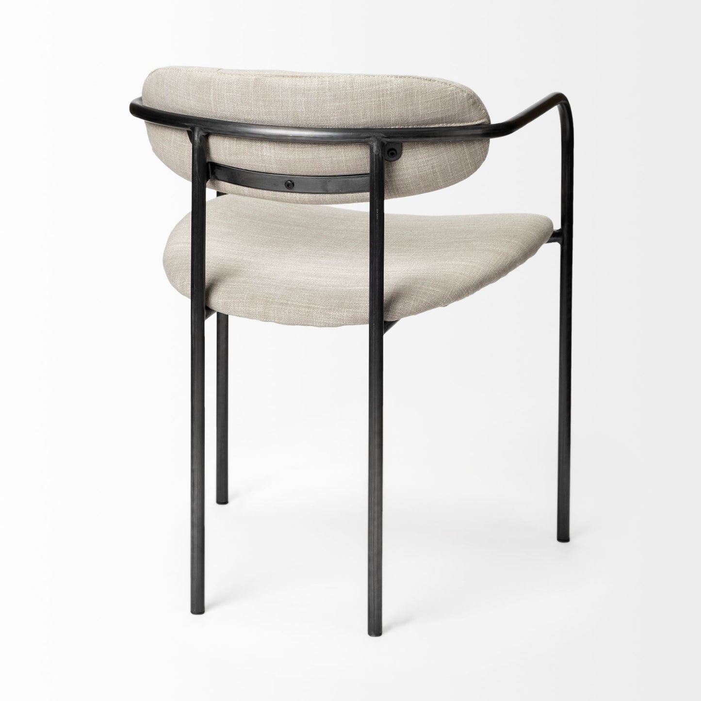 Parker I Cream Fabric Seat Dining Chair - Set of 2, Elegant and Modern Seating