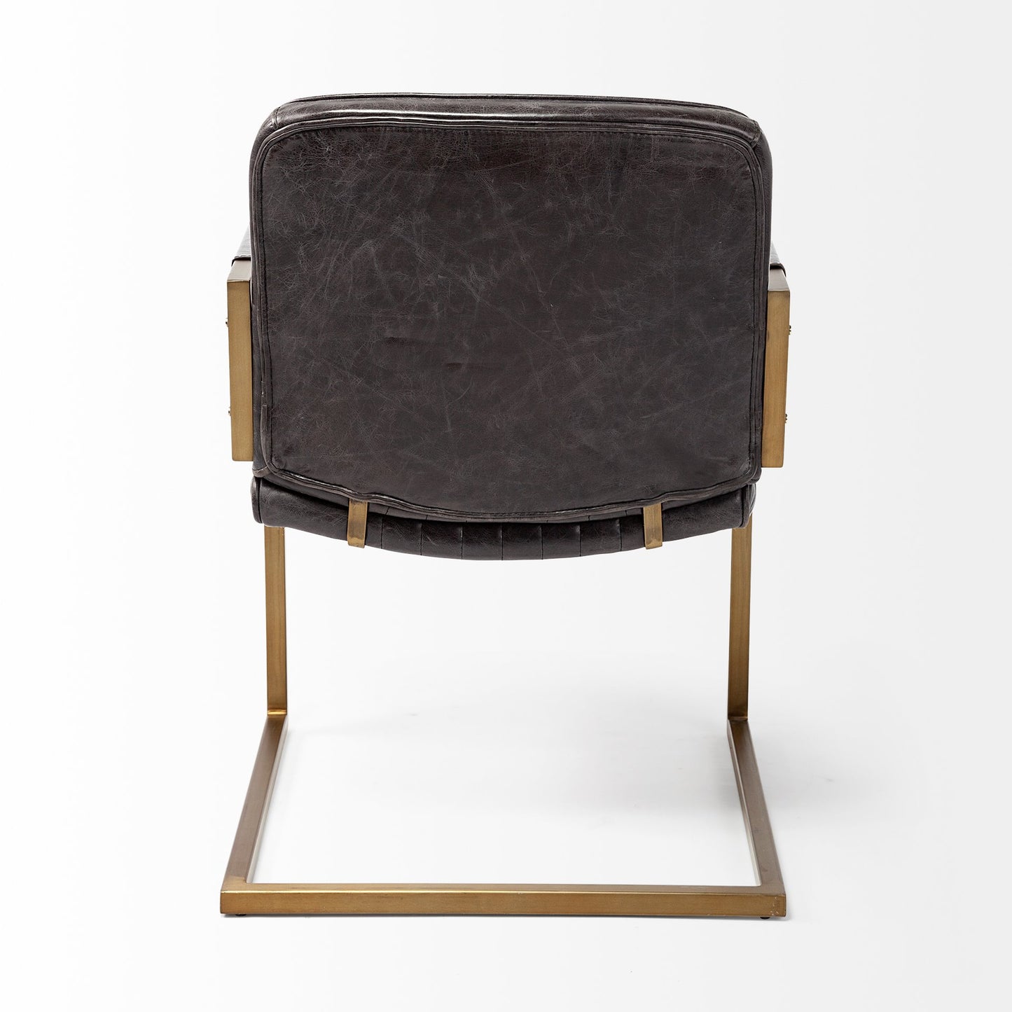 Horner Black Leather Seat with Metal Frame Dining Chair - Modern and Durable Dining Seating