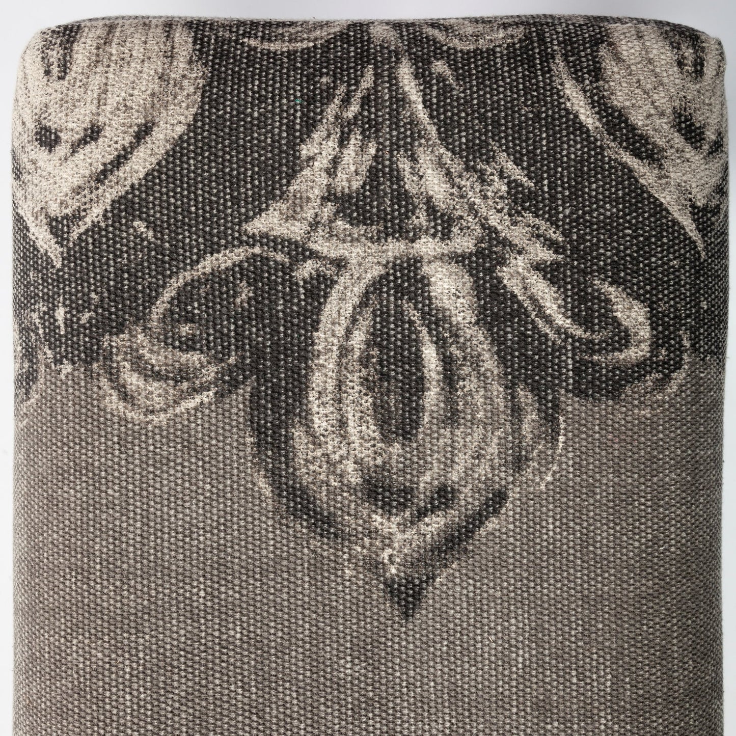Alhambra Upholstered Gray Seat with Black Wood Legs Accent Bench - Chic and Modern Home Seating