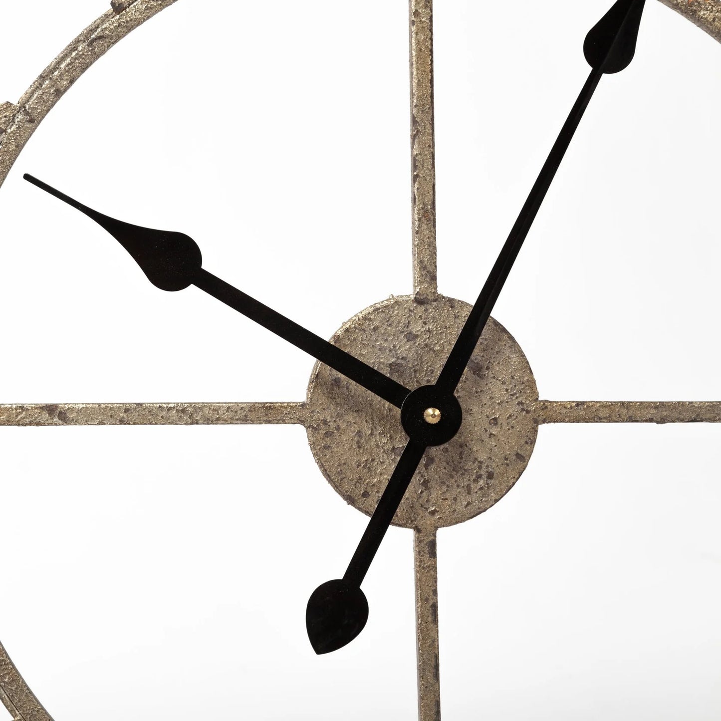 Mething Oversized Farmhouse Wall Clock – Rustic Wood and Metal Design with Large Roman Numerals for Timeless Appeal