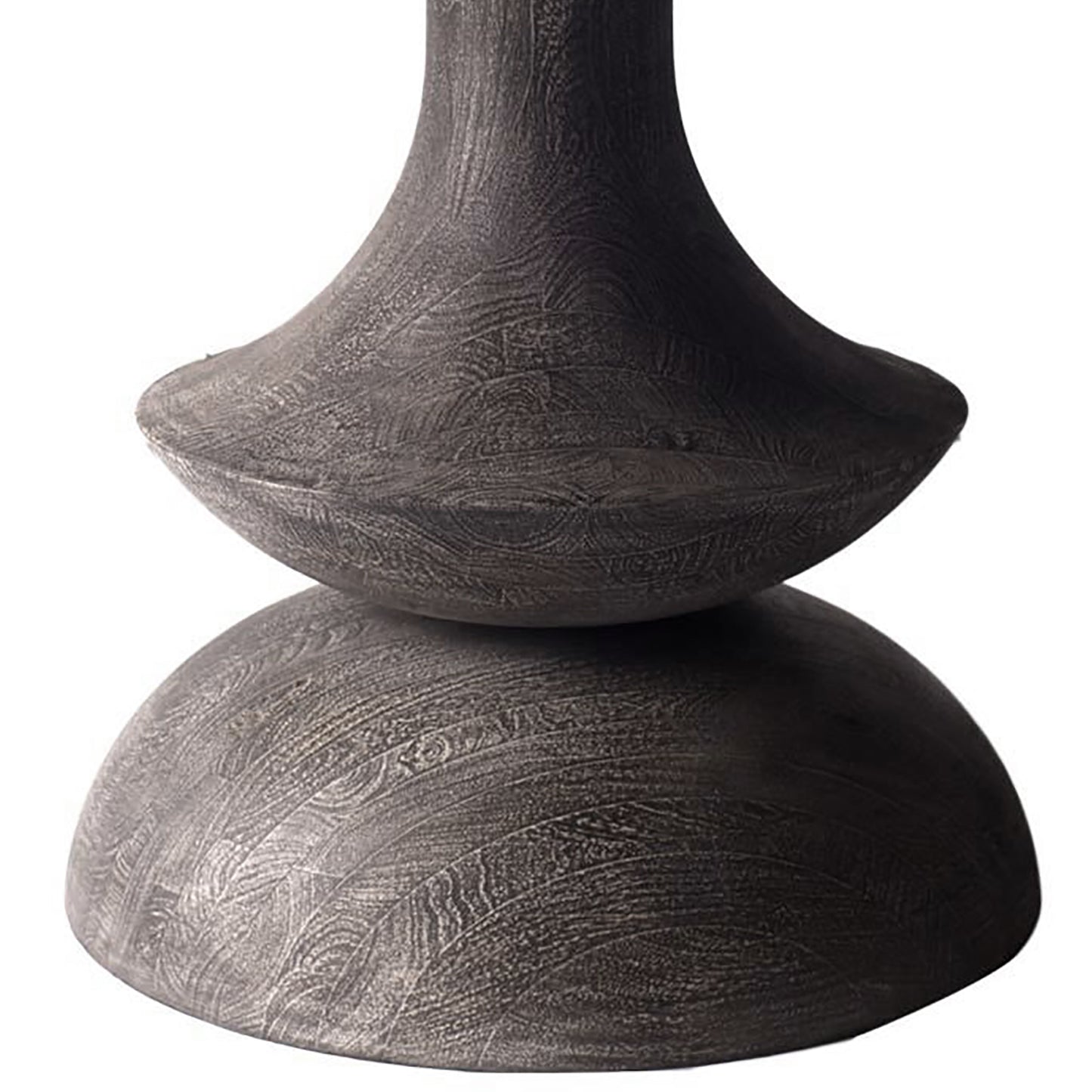 Crossman III Dark Brown/Gray Solid Wood Base with Round Glass Top Dining Table for a Modern and Elegant Dining Space