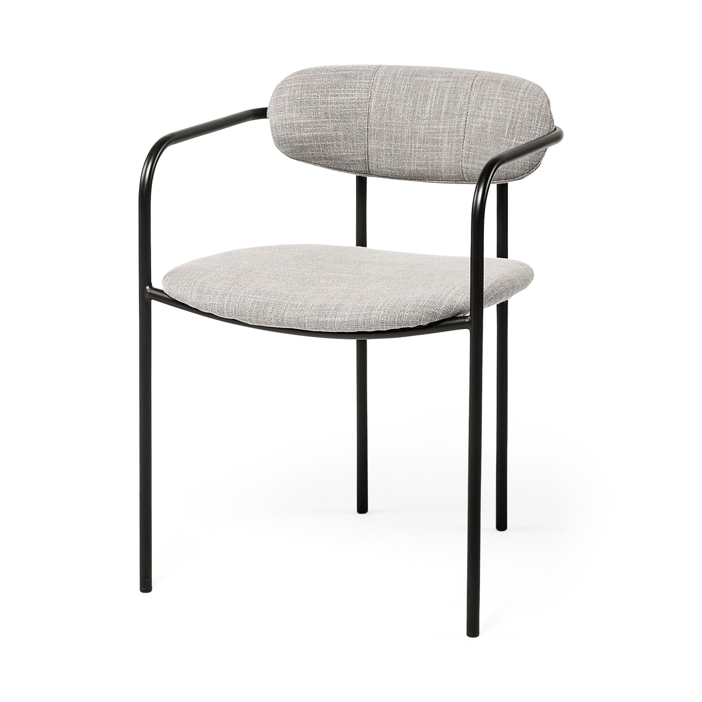 Parker I Cream Fabric Seat Dining Chair - Set of 2, Elegant and Modern Seating