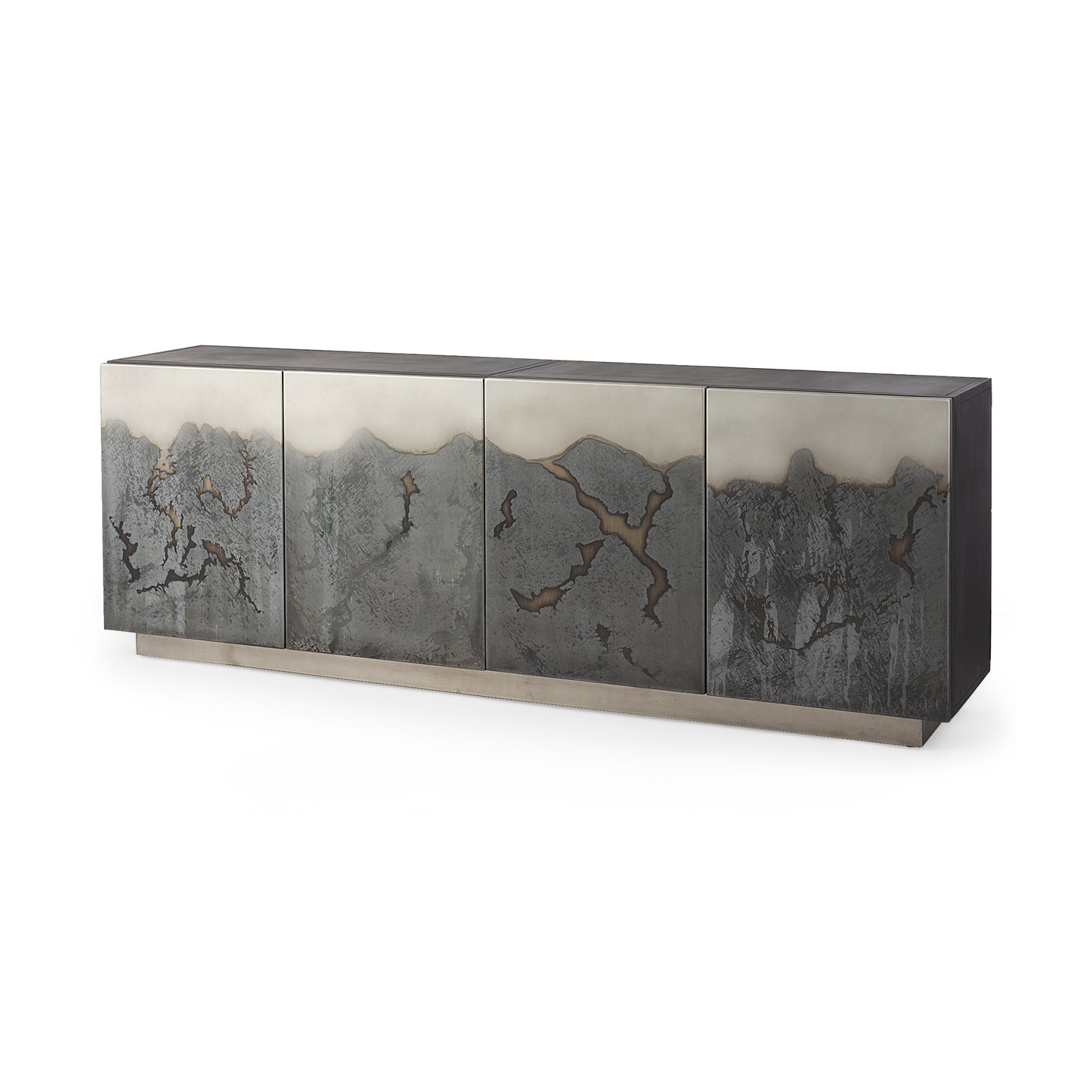 Roxdale Acid Wash Metal Sideboard for a Unique and Industrial-Inspired Storage Solution