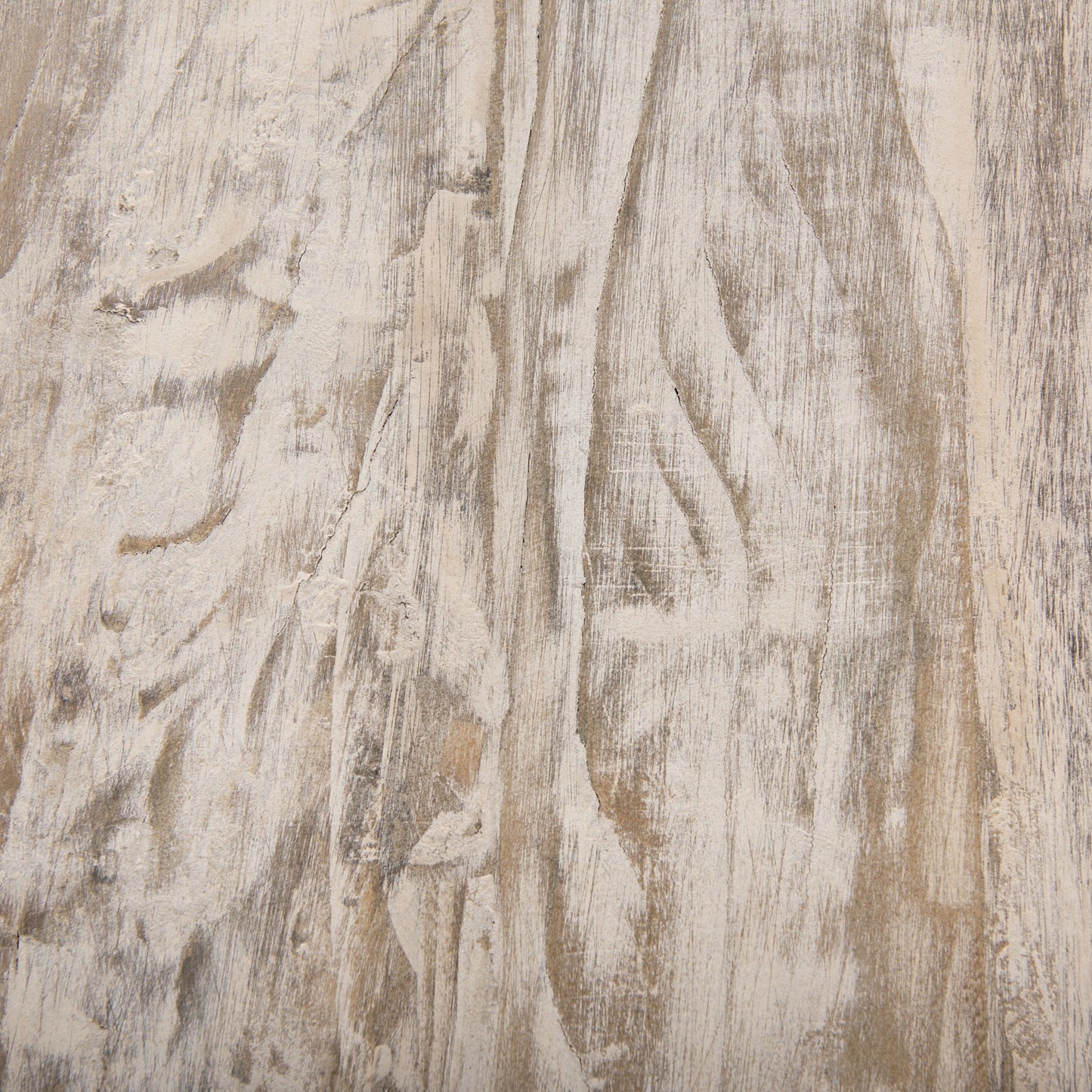 McArthur Coffee Table – Chunky Square Design in Reclaimed Wood with a Whitewash Finish for Modern Farmhouse Elegance