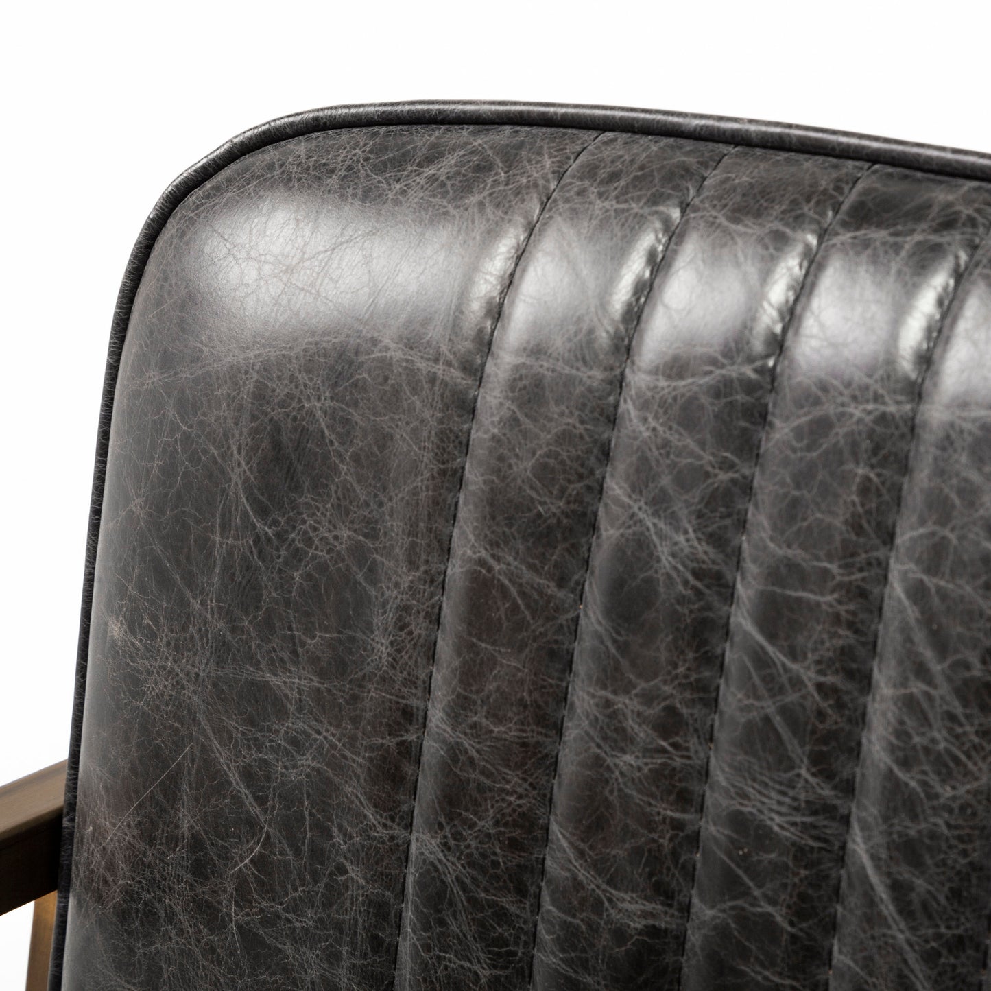 Horner Black Leather Seat with Metal Frame Dining Chair - Modern and Durable Dining Seating
