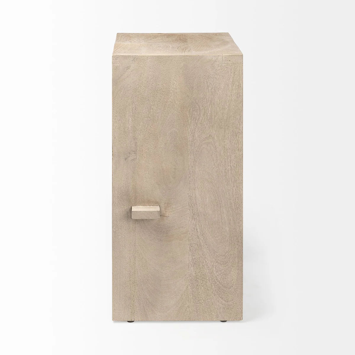 Aida 30" Light Gray Wood Bar Stool - Stylish Mango Wood Design with Unique Leg and Footrest Features