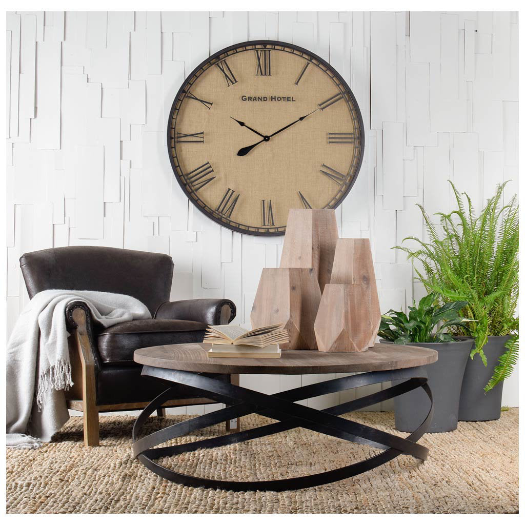 Allen Natural Brown Wood Oval Vase – Unique Tapered Design Perfect for Stylish Home Décor Grouping
