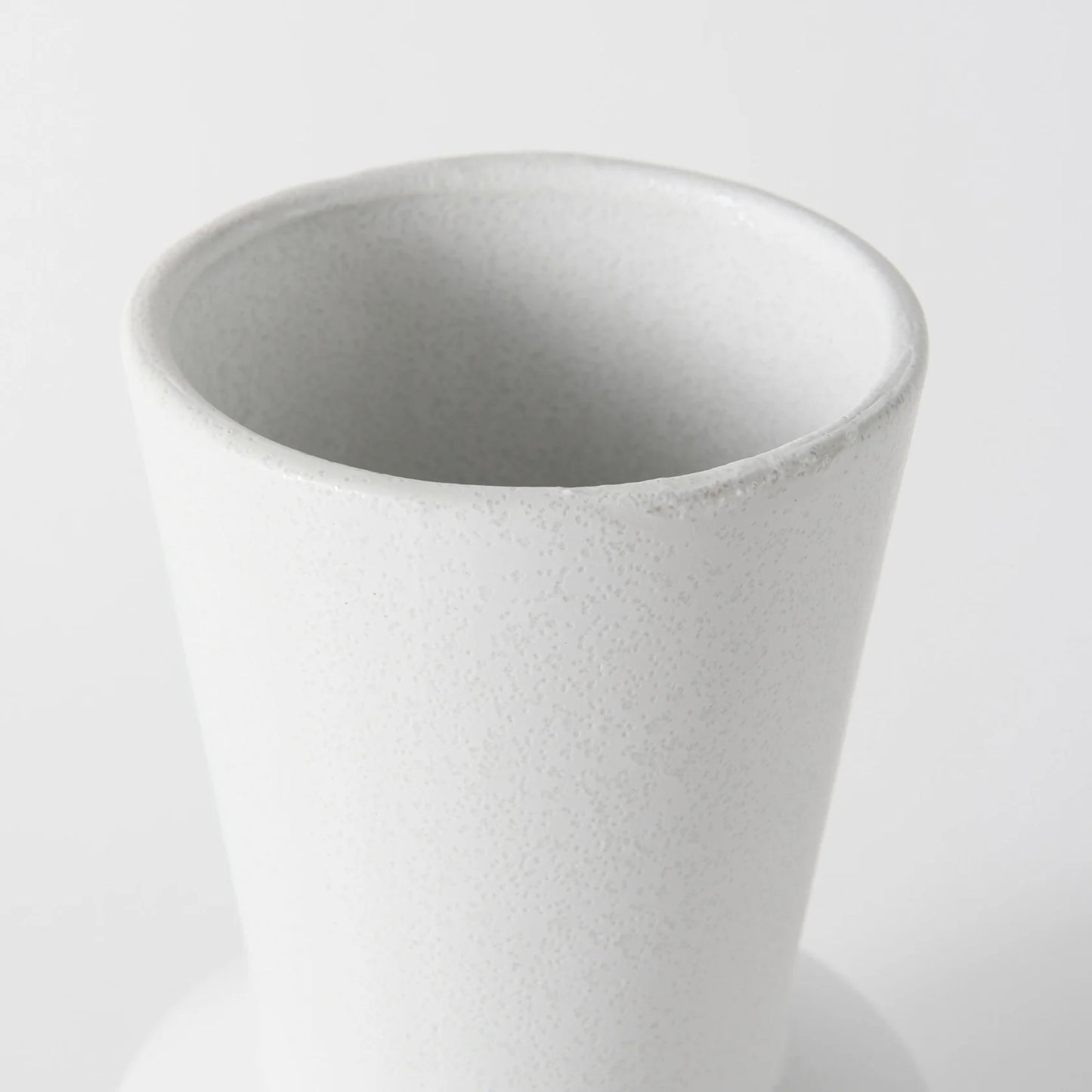 Laforge 9.4H Elegant Small White Ceramic Vase – Perfect for Fresh Flowers and Modern Décor Accents