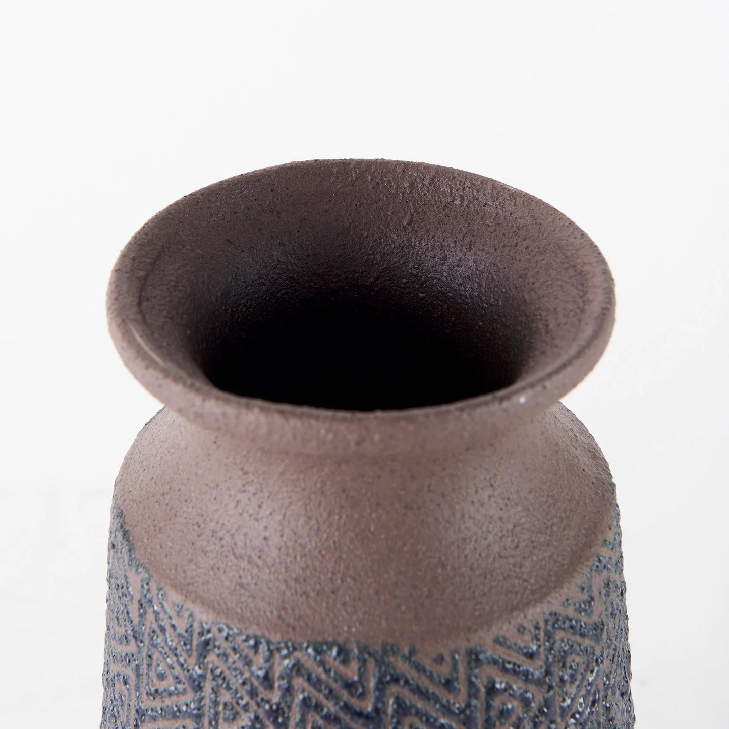 Sefina III Large Ceramic Vase with Intricate Geometric Patterns - Stunning Home Decor Accent Piece