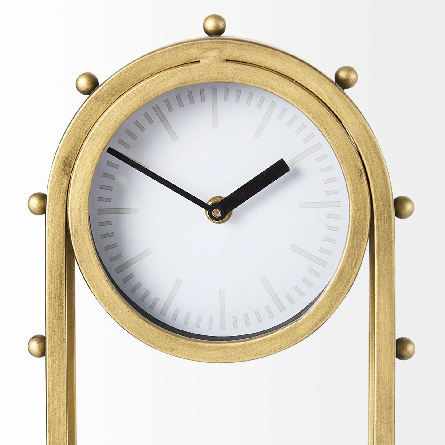 Marian Gold Studded Table Clock - Elegant and Timeless Accent Piece for Any Space