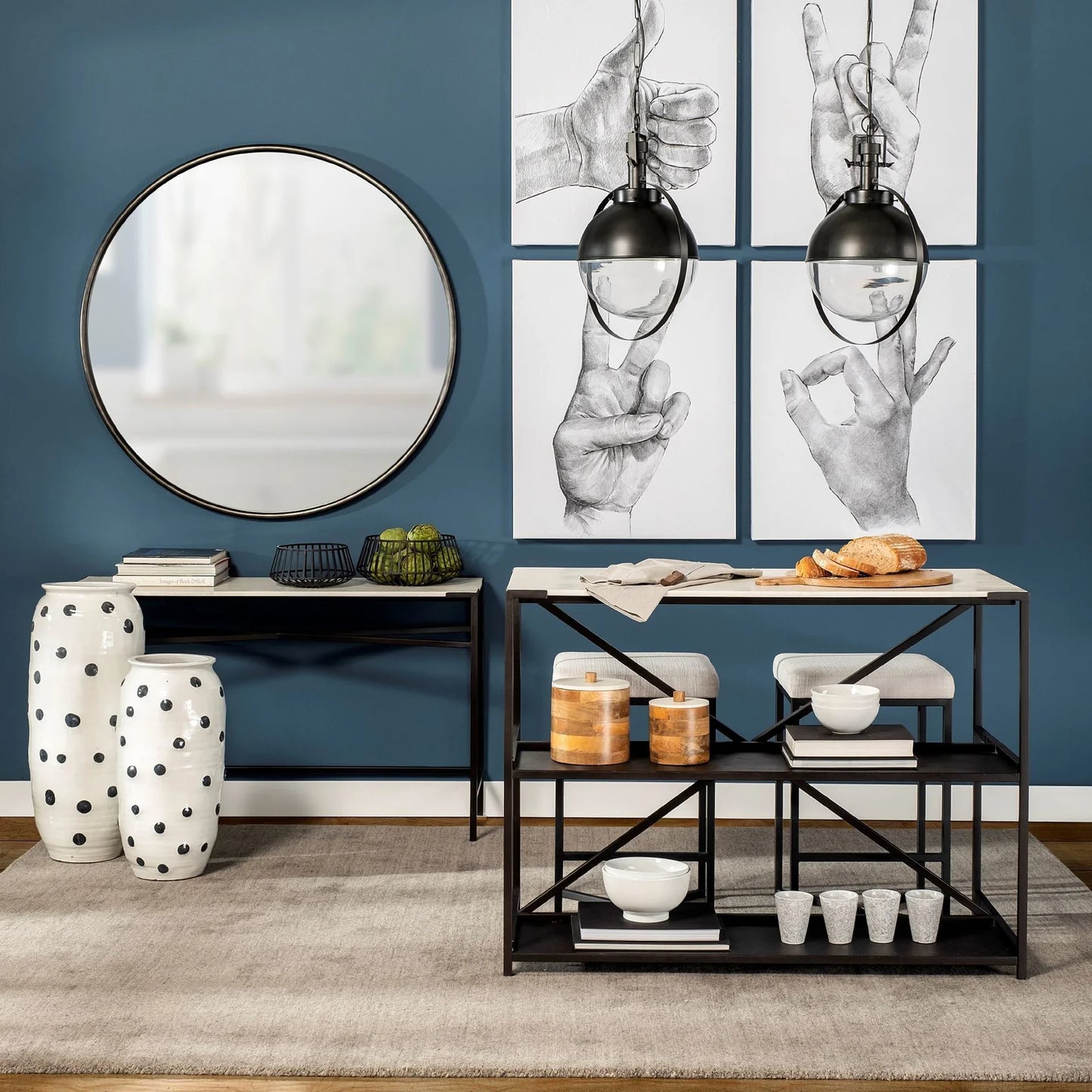 Frodo Stylish 29.75" Bar Stool with Plush Fabric Seat and Sturdy Black Metal Frame for Modern Spaces