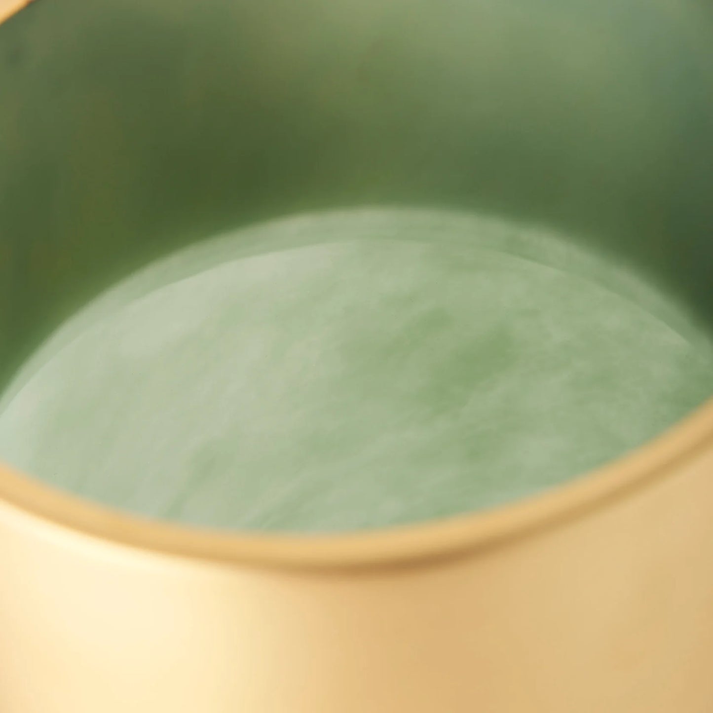 Minty Medium Mint Green Glass Vase with Elegant Matte Gold Metal Neck Cuff - Stylish Home Decor