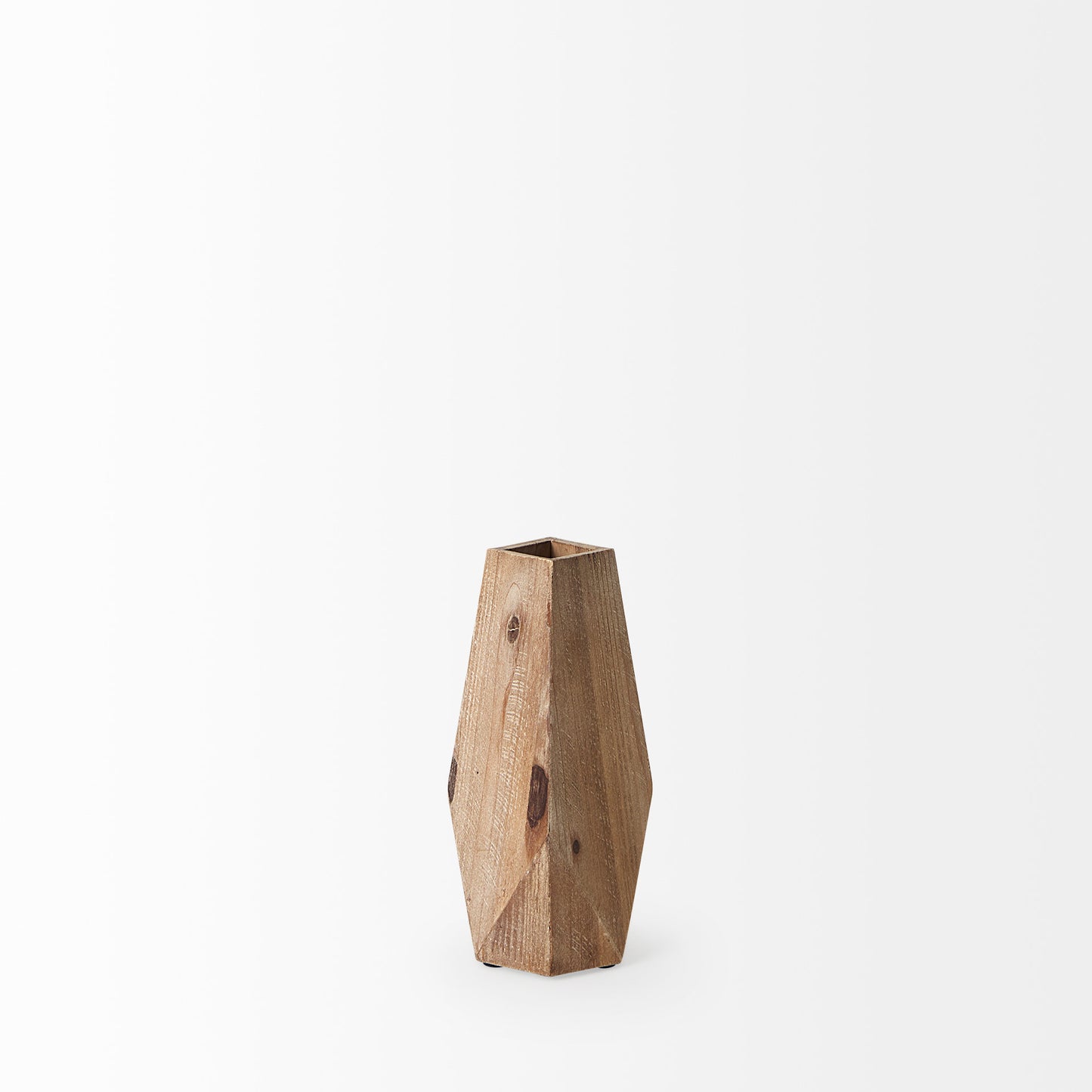 Allen Natural Brown Wood Oval Vase – Unique Tapered Design Perfect for Stylish Home Décor Grouping