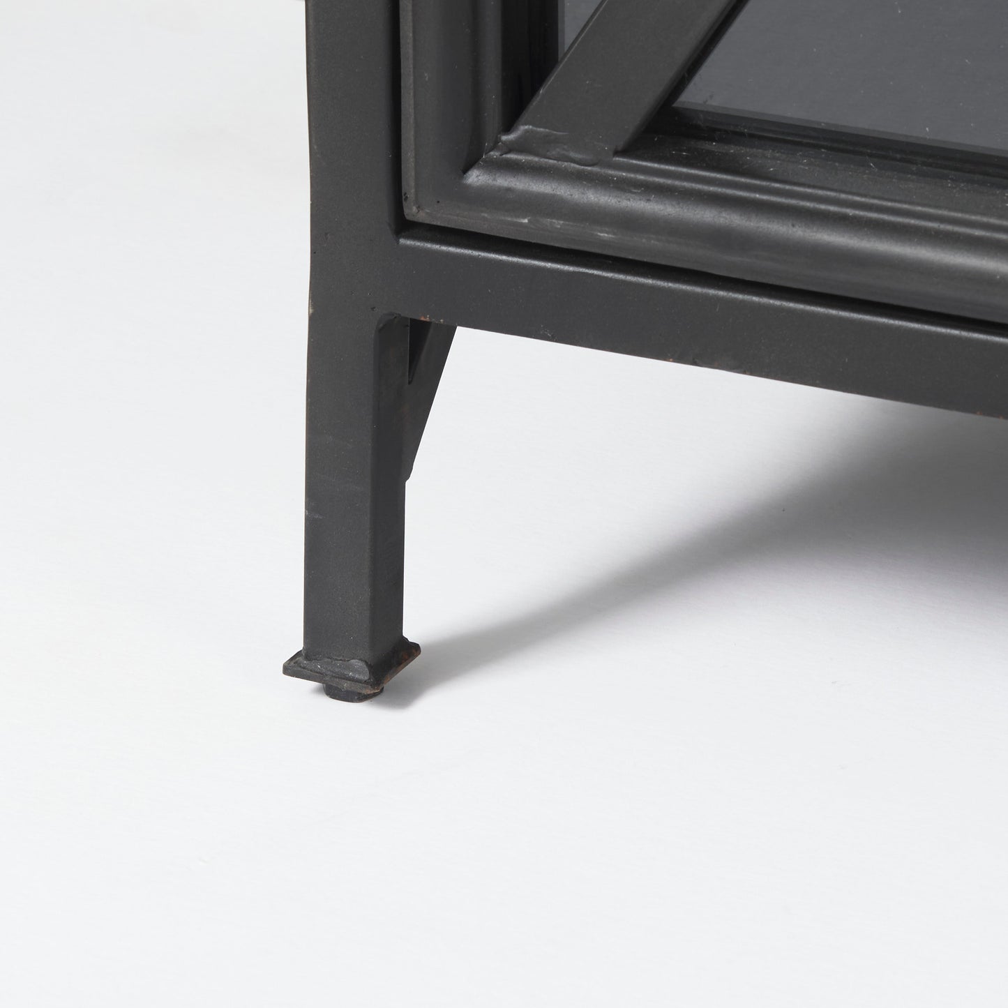Poppy I Black Metal Sideboard with Glass Doors for a Modern and Chic Storage Solution
