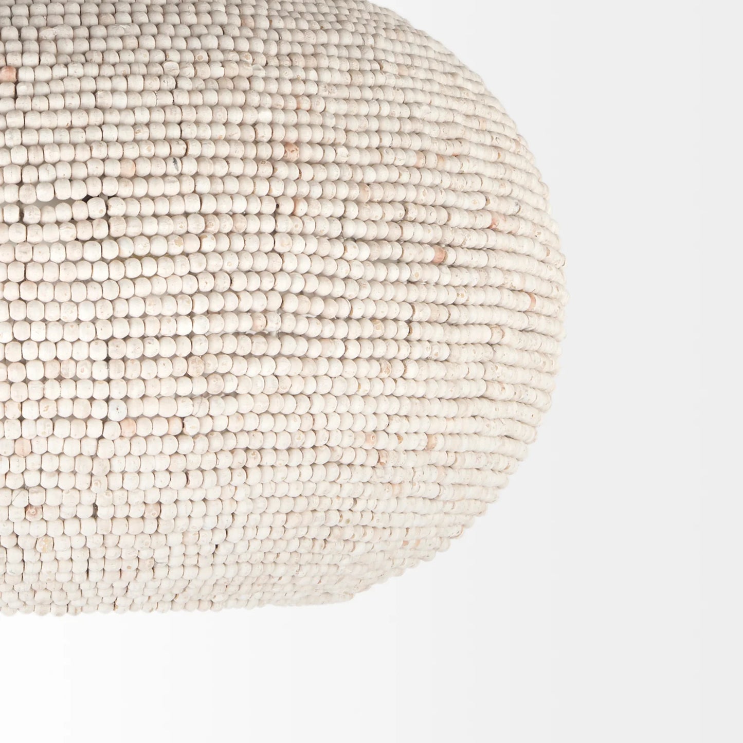 Theta Beaded Chandelier – Elegant White-Washed Design for Timeless Lighting and Sophisticated Décor