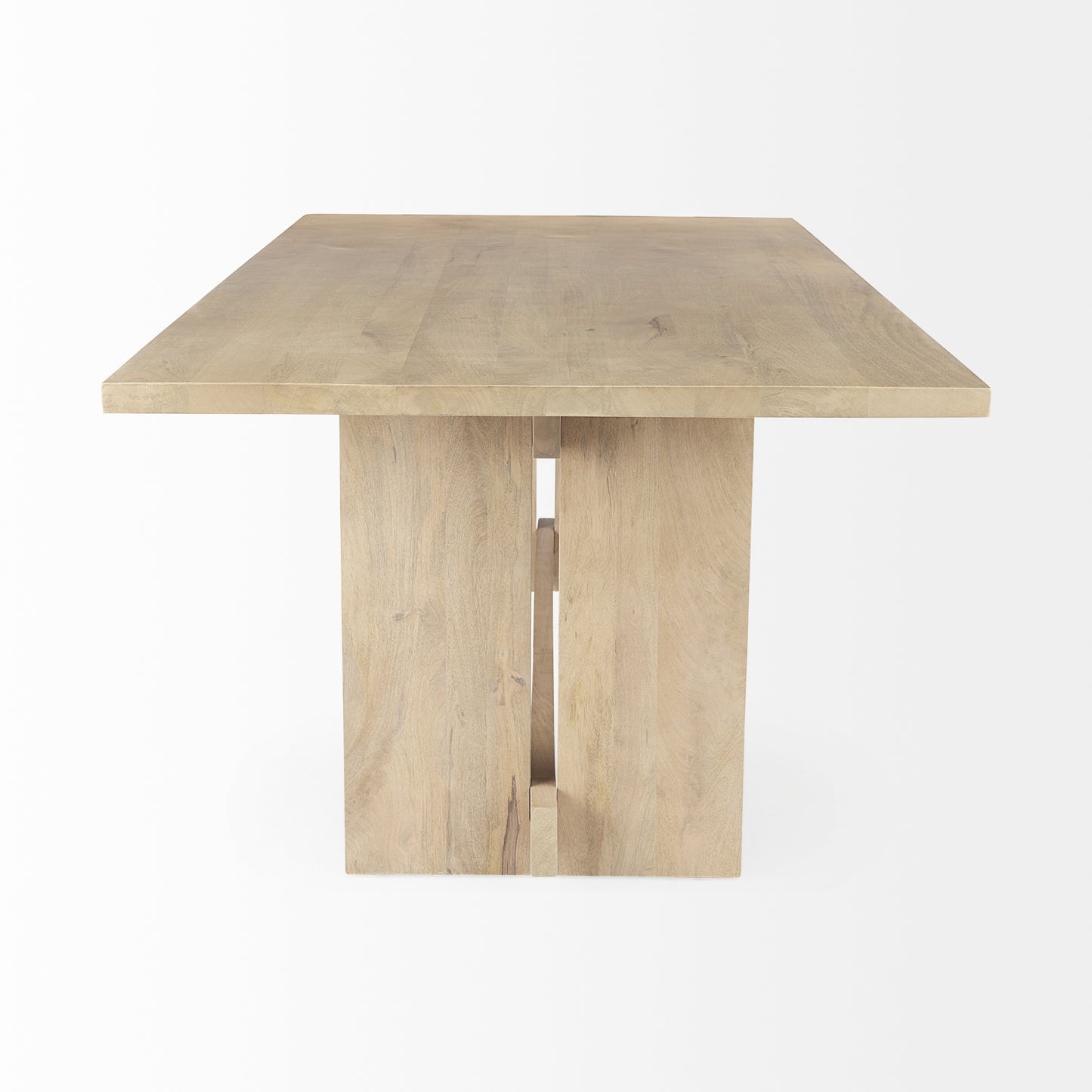 Aida 84L Light Brown Wood Dining Table for a Spacious and Timeless Dining Experience