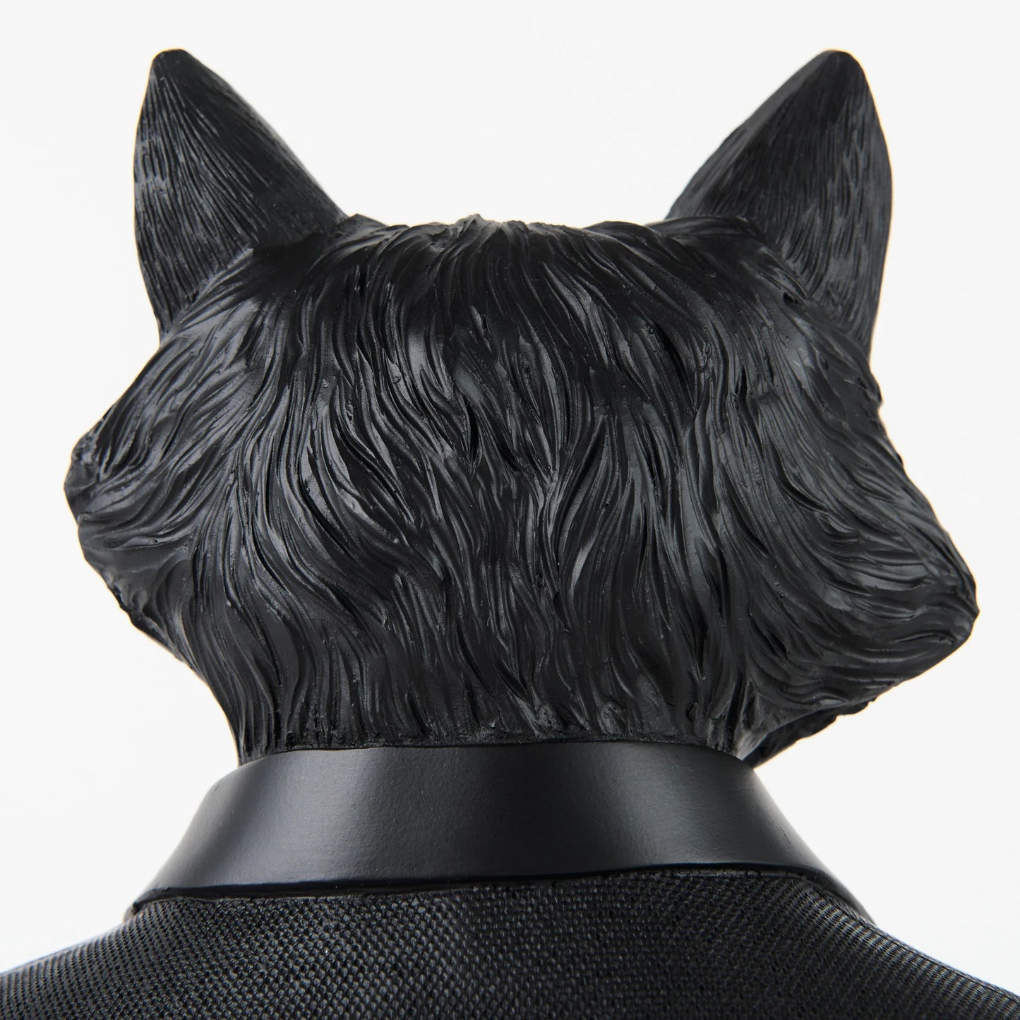 Murray Decorative Resin Fox Bust – Chic 13" Matte Black Sculpture for Elegant Home Décor