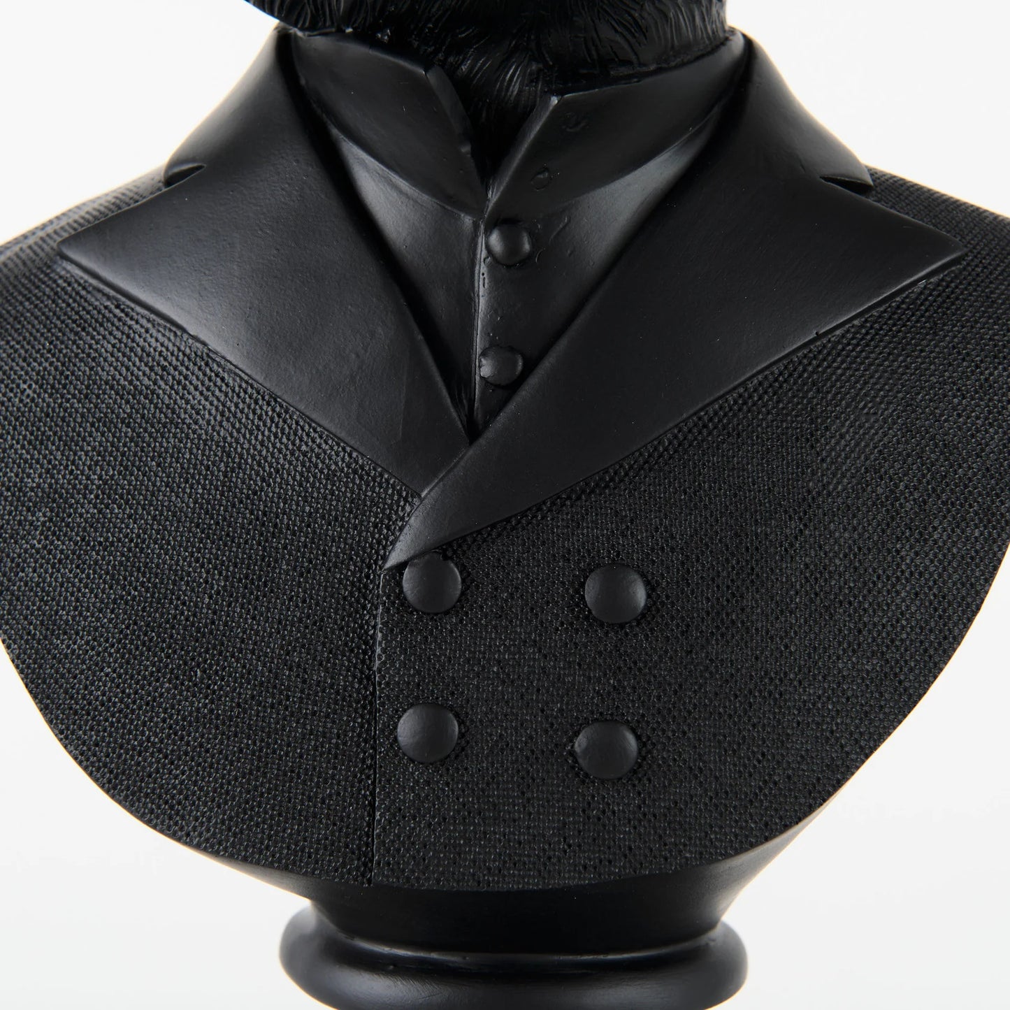 Murray Decorative Resin Fox Bust – Chic 13" Matte Black Sculpture for Elegant Home Décor