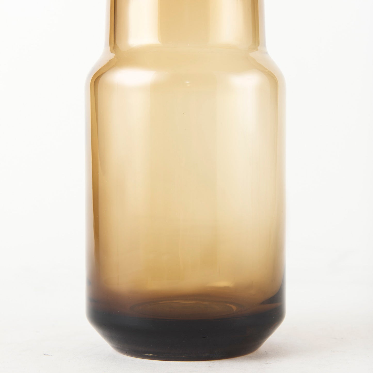 Amrita Premium Golden Brown Glass Vase - Elegant 8.3" Square Design for Home Decor & Gifts