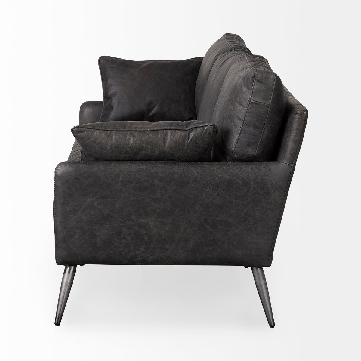 Cochrane Brown Leather Three Seater Sofa