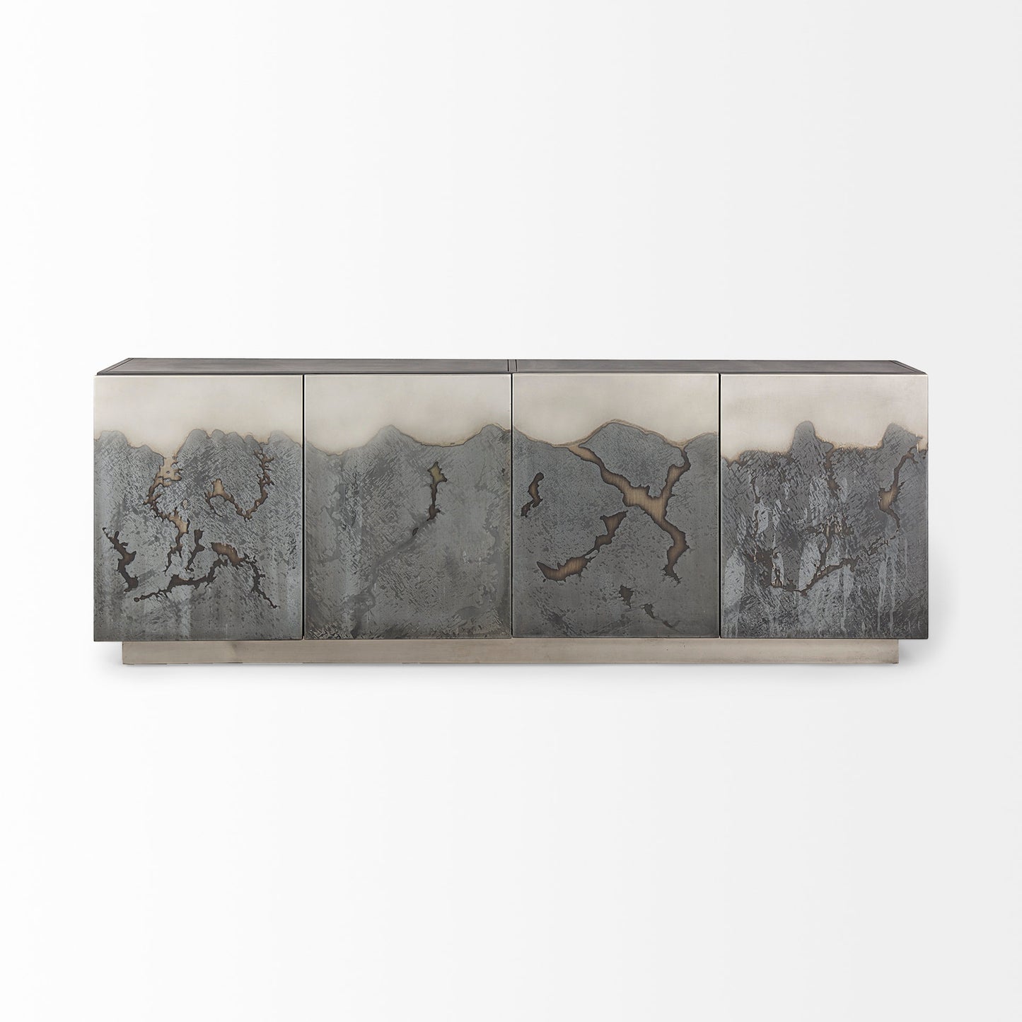 Roxdale Acid Wash Metal Sideboard for a Unique and Industrial-Inspired Storage Solution