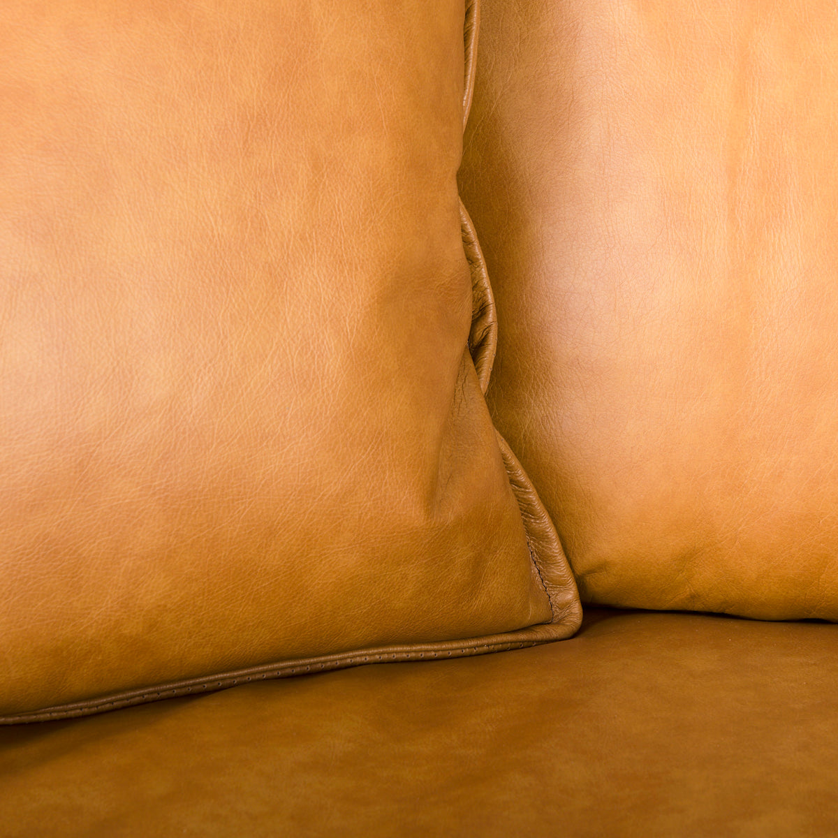 Darcy Tan Leather Chaise Sectional