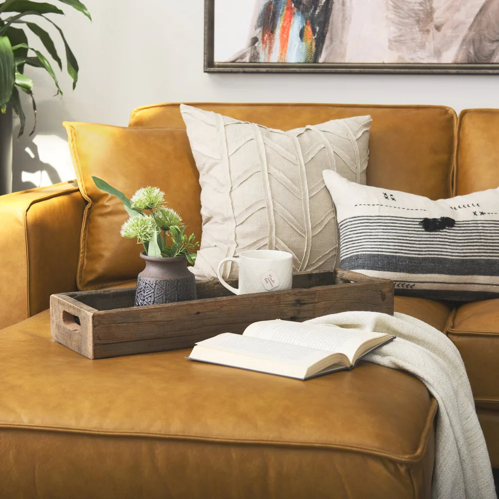 Vernon Small 24L x 7W Brown Reclaimed Wood Tray β Eco-Friendly, Rustic Charm for Stylish Decor