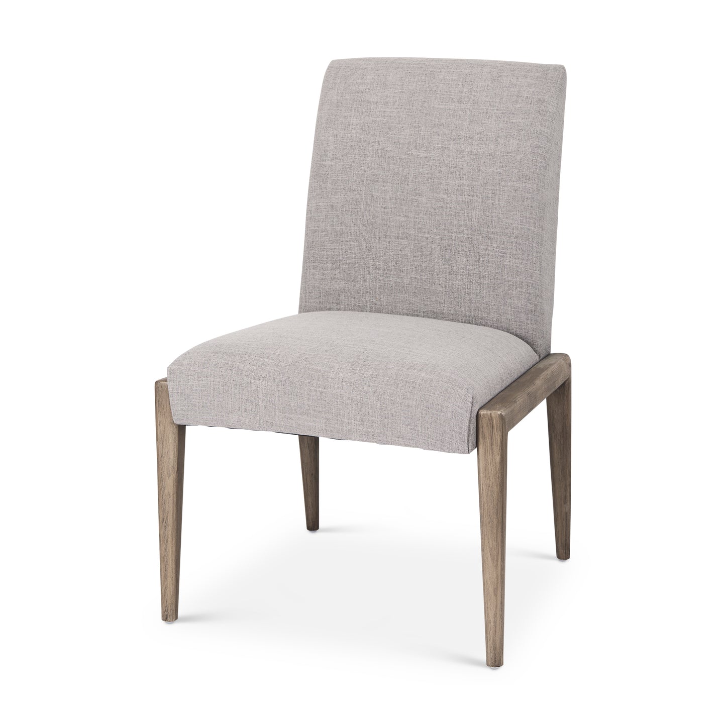 Palisades Cream Upholstered Armless Dining Chair with Solid Wood Frame - Set of 2