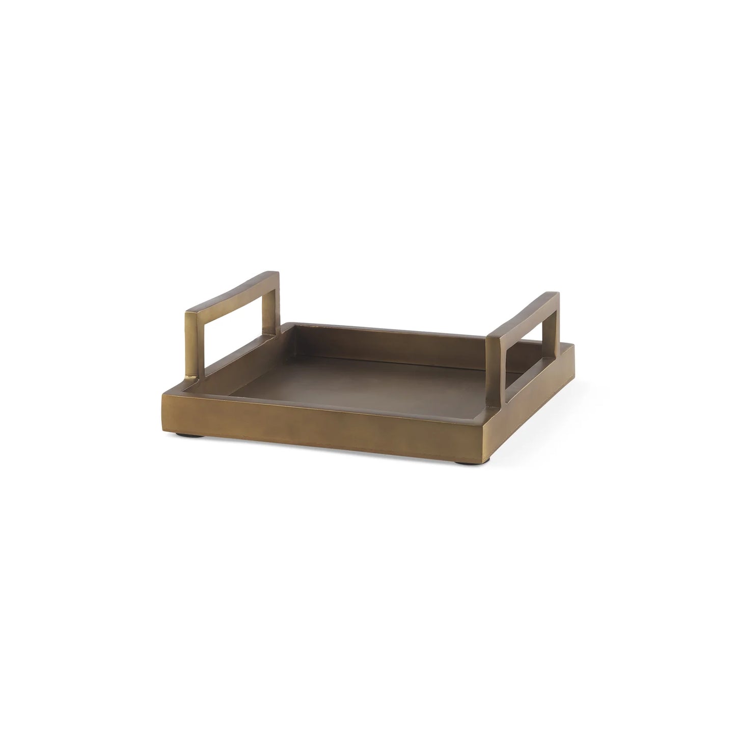 Shay Aluminium Tray - Small Gold Finish – Elegant Decorative Serving Tray for Modern Home Accents